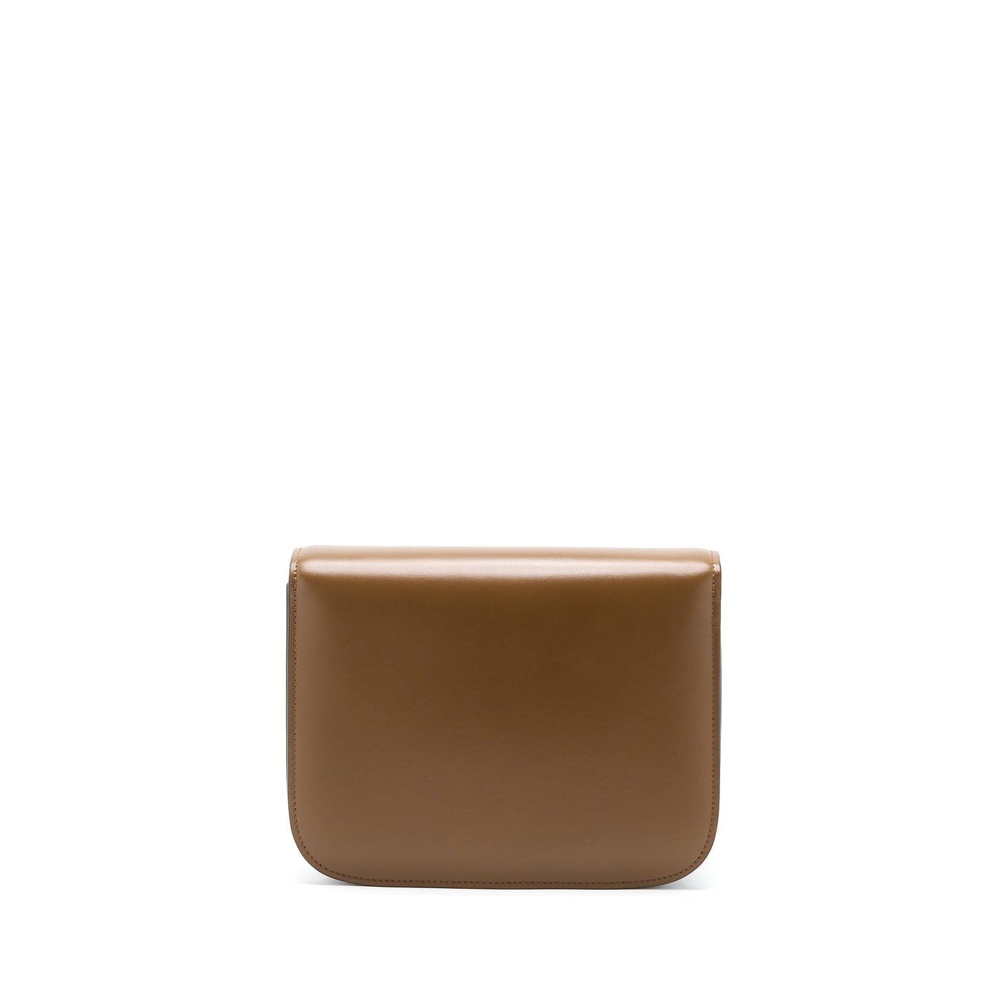 Celine Classic Box Purse Calfskin Caramel Brushed Handbag Medium Travel Bag