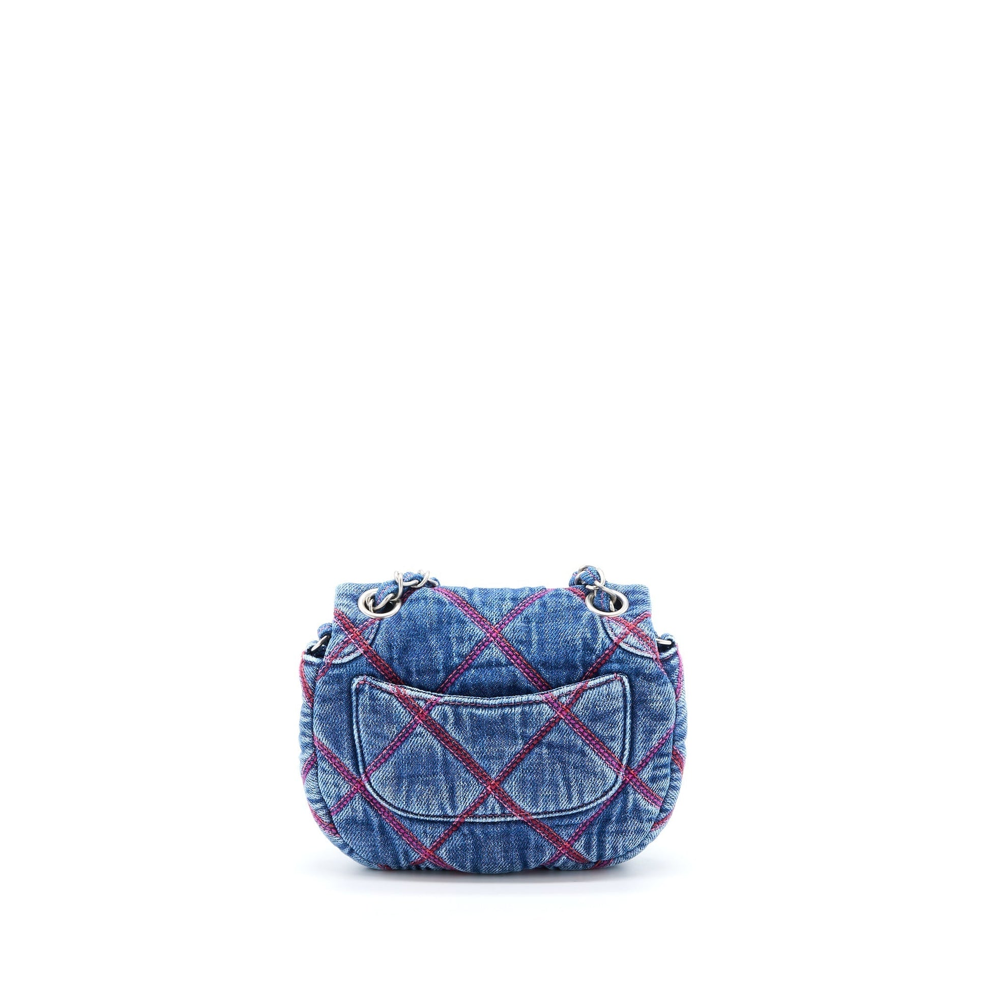 Chanel 22S Coco Beach Denim Saddle Denim Blue Mini Bag