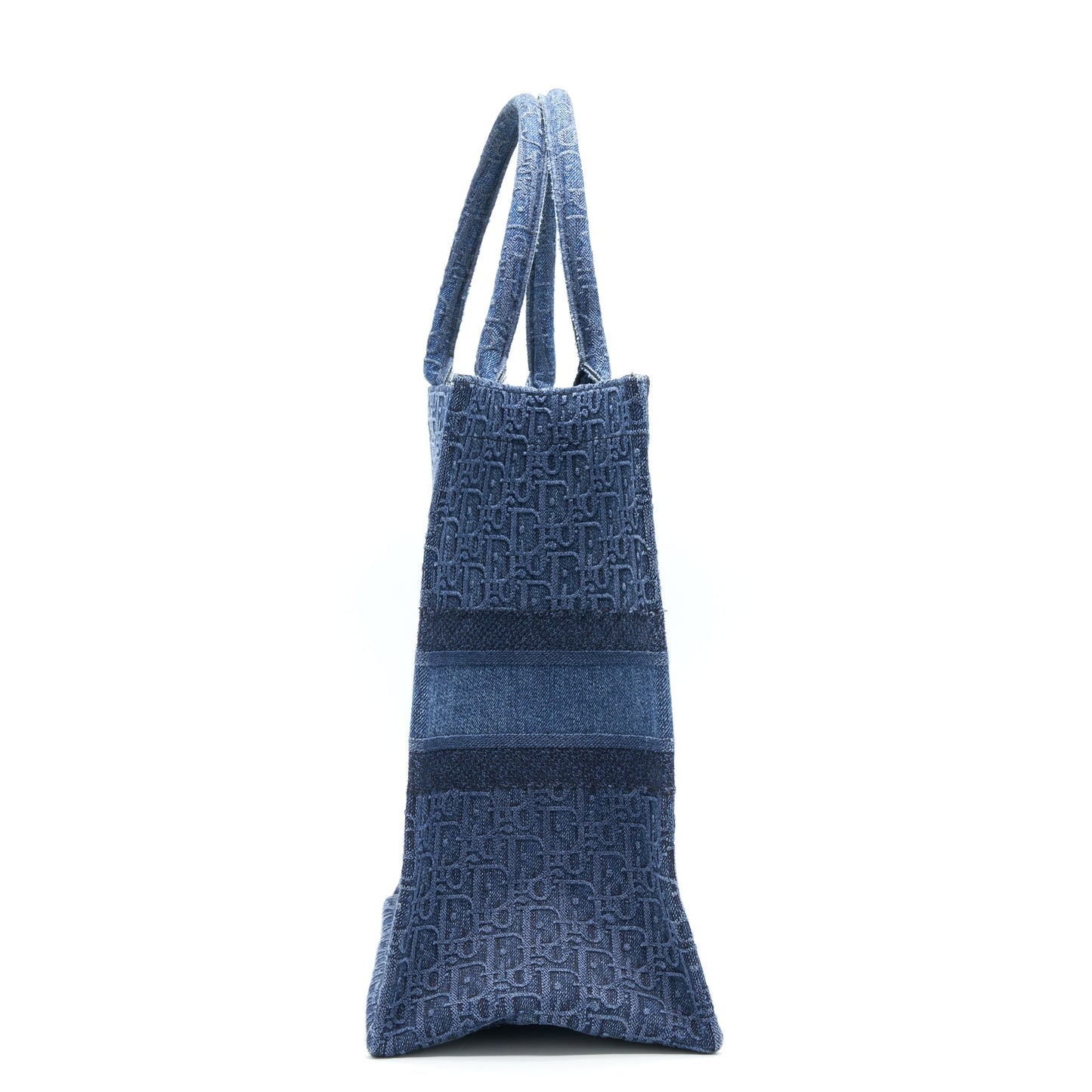 Dior Print Book Tote Handbag Denim Logo Tote Bag