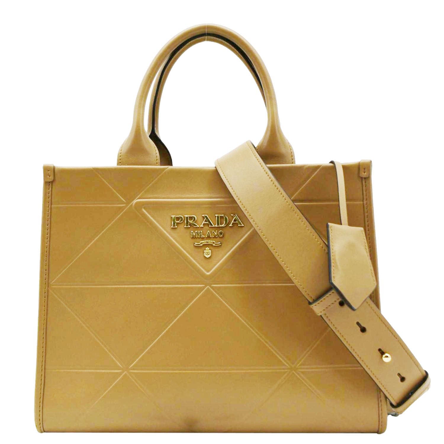 Triangolo Symbole Soft Shoulder Bag Caramel Leather Small