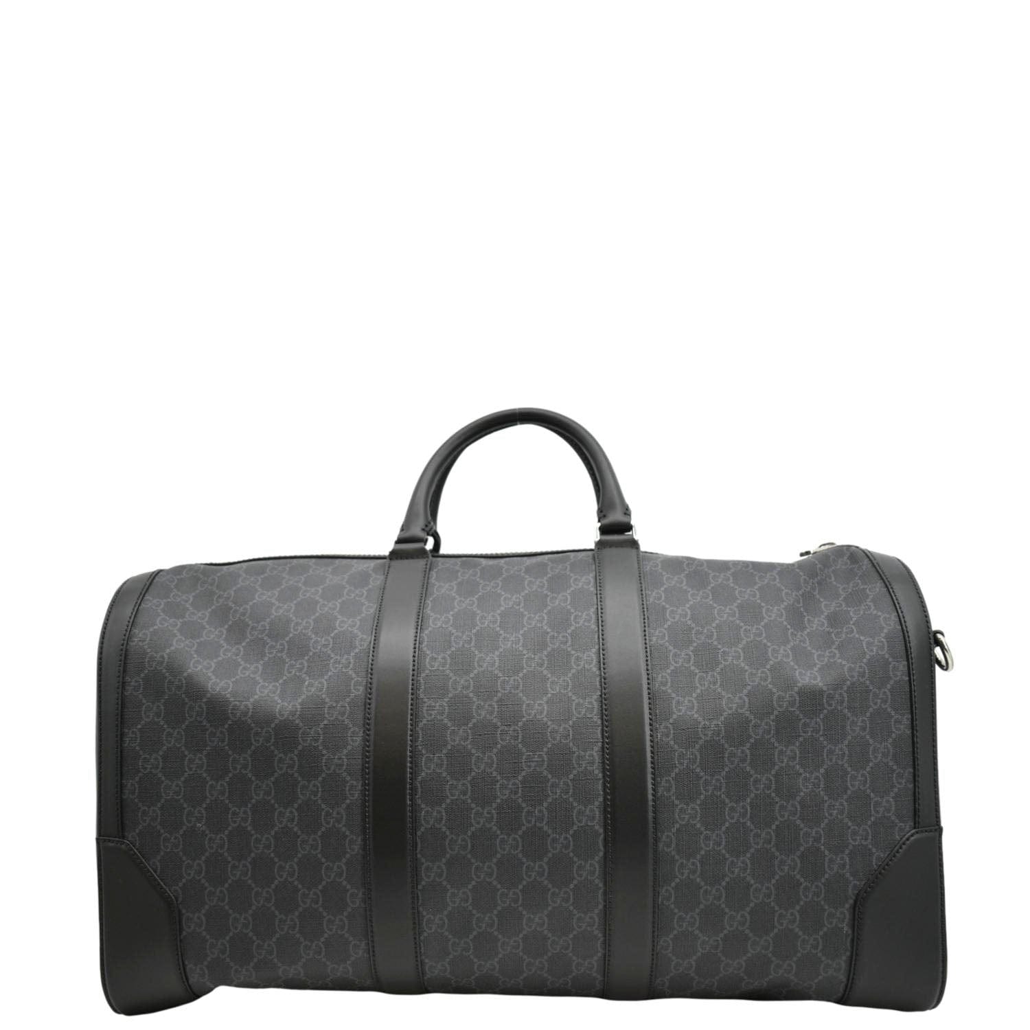 Gucci Carry On Soft Supreme Duffle Bag Canvas Black Travel Bag
