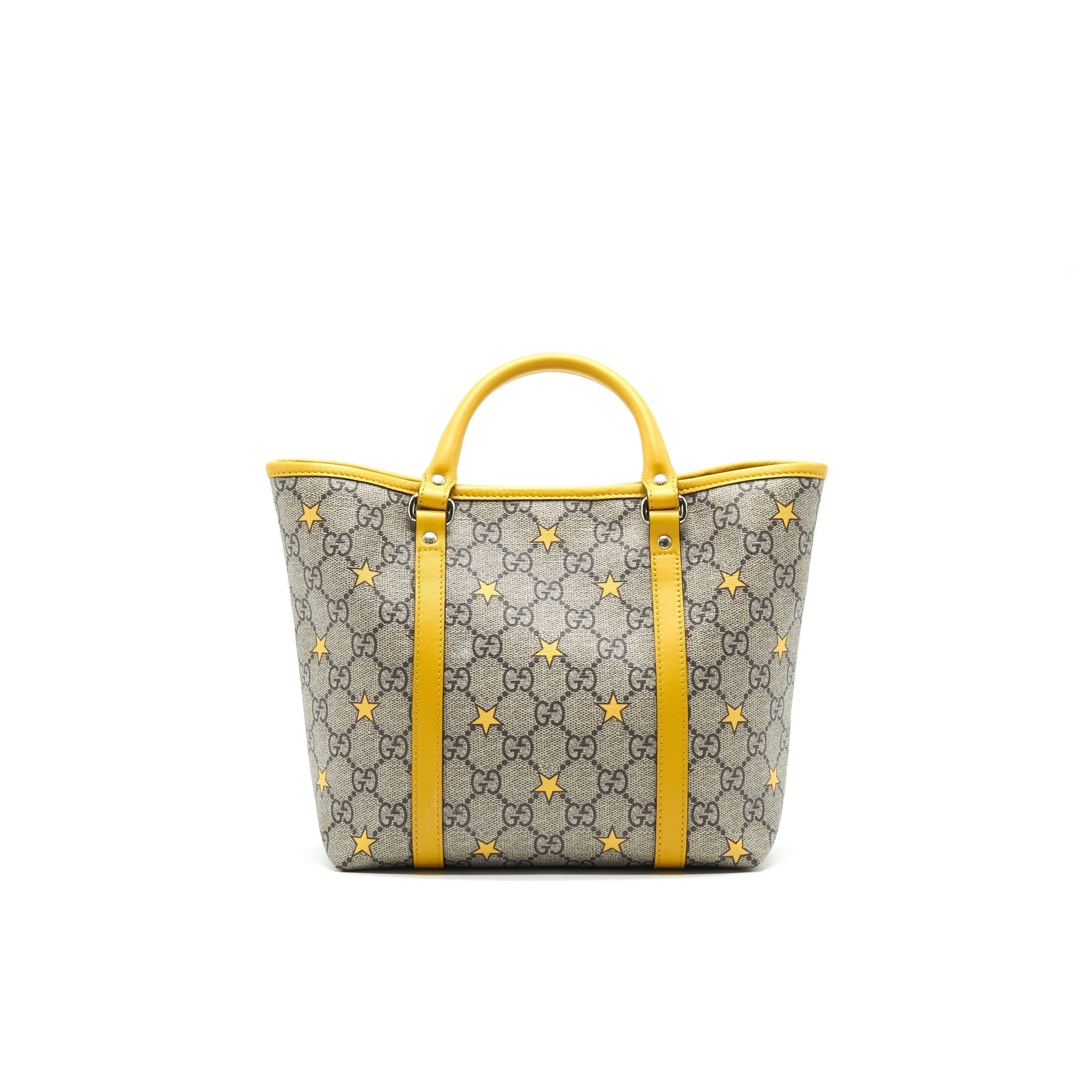 Gucci Kid Supreme Tote Bag Yellow Star