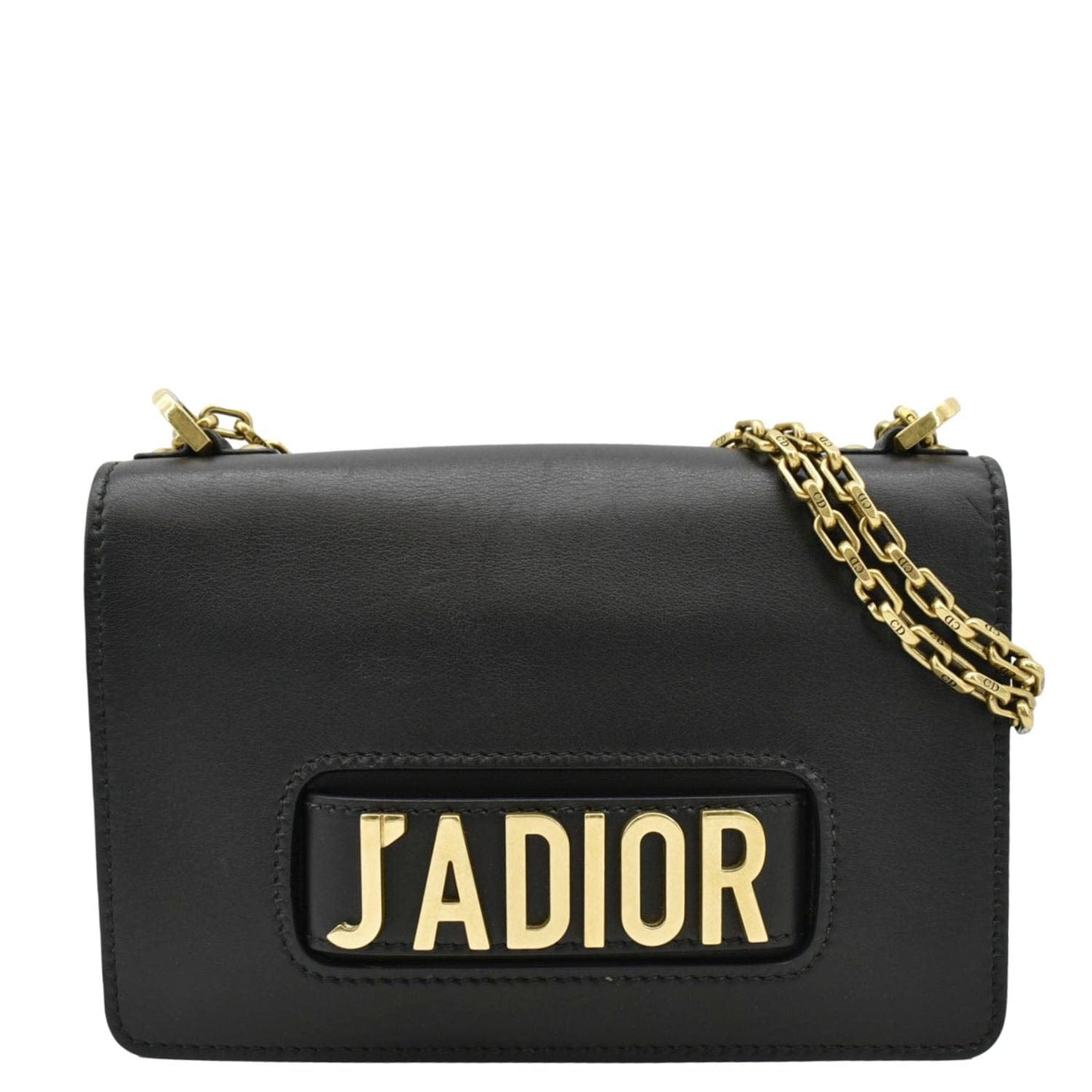 Dior J'A Flap Chain Shoulder Bag Leather Black
