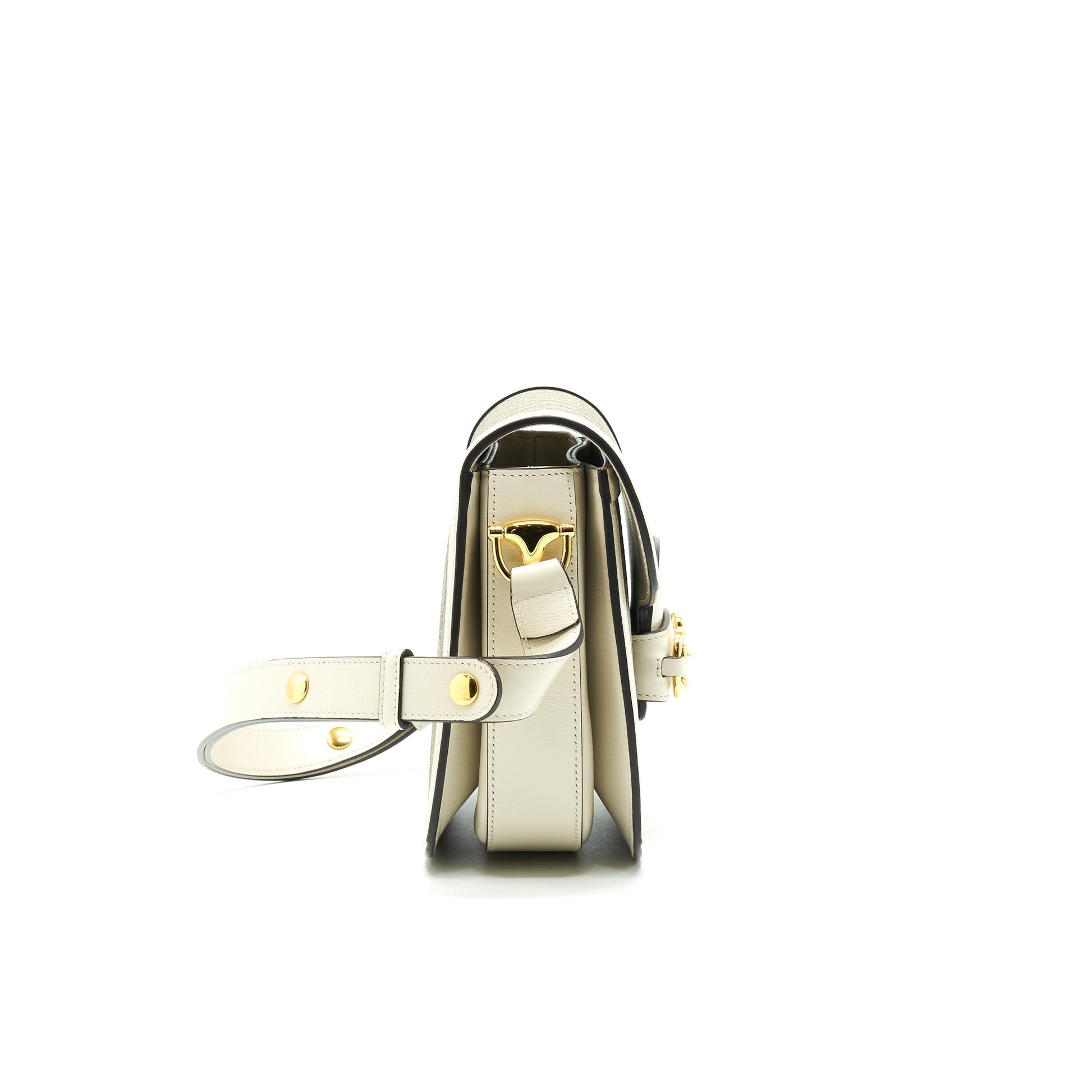 Gucci Horsebit Shoulder Bag Leather White