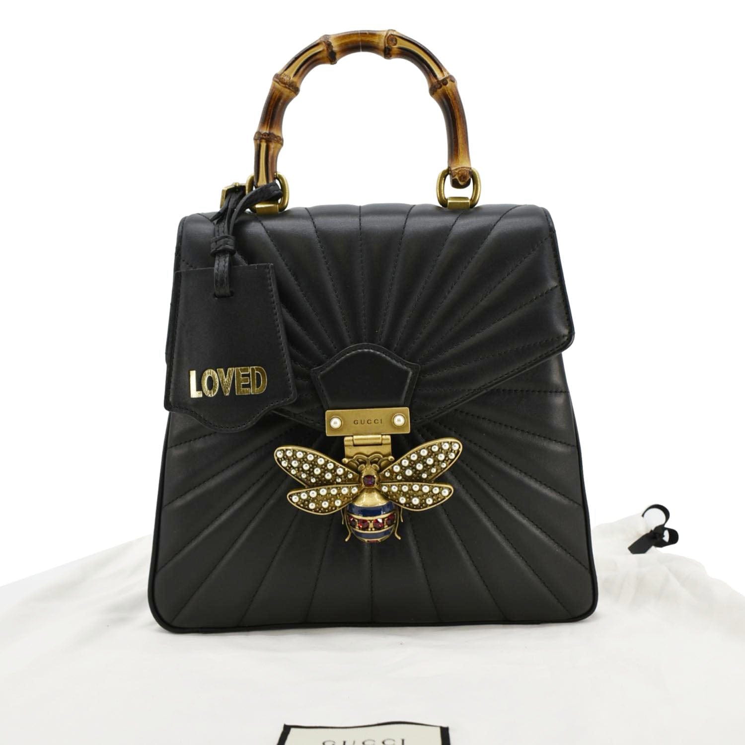 Gucci Queen Margaret Bee Backpack Leather Quilted