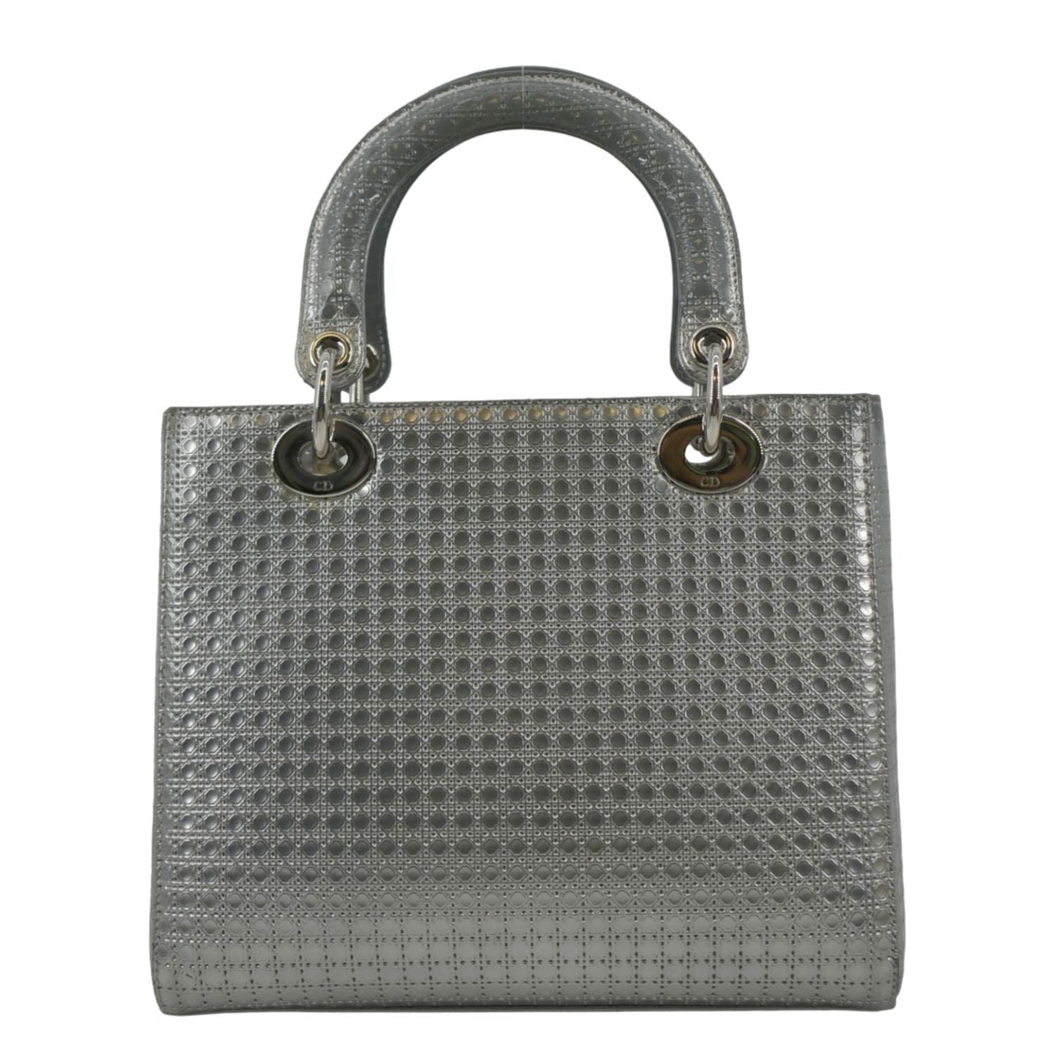 Dior Lady Micro Cannage Shoulder Bag Metallic Leather