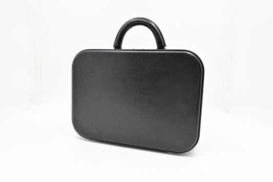 Louis Vuitton Valisette Glace Monogram Black MM Leather Handbag