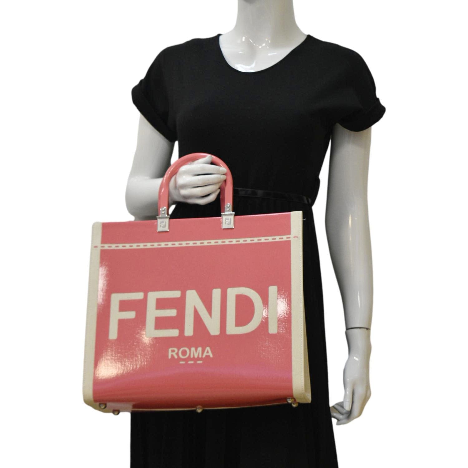 Fendi Sunshine Crossbody Tote Bag Light Leather Pink Medium Crossbody Bag