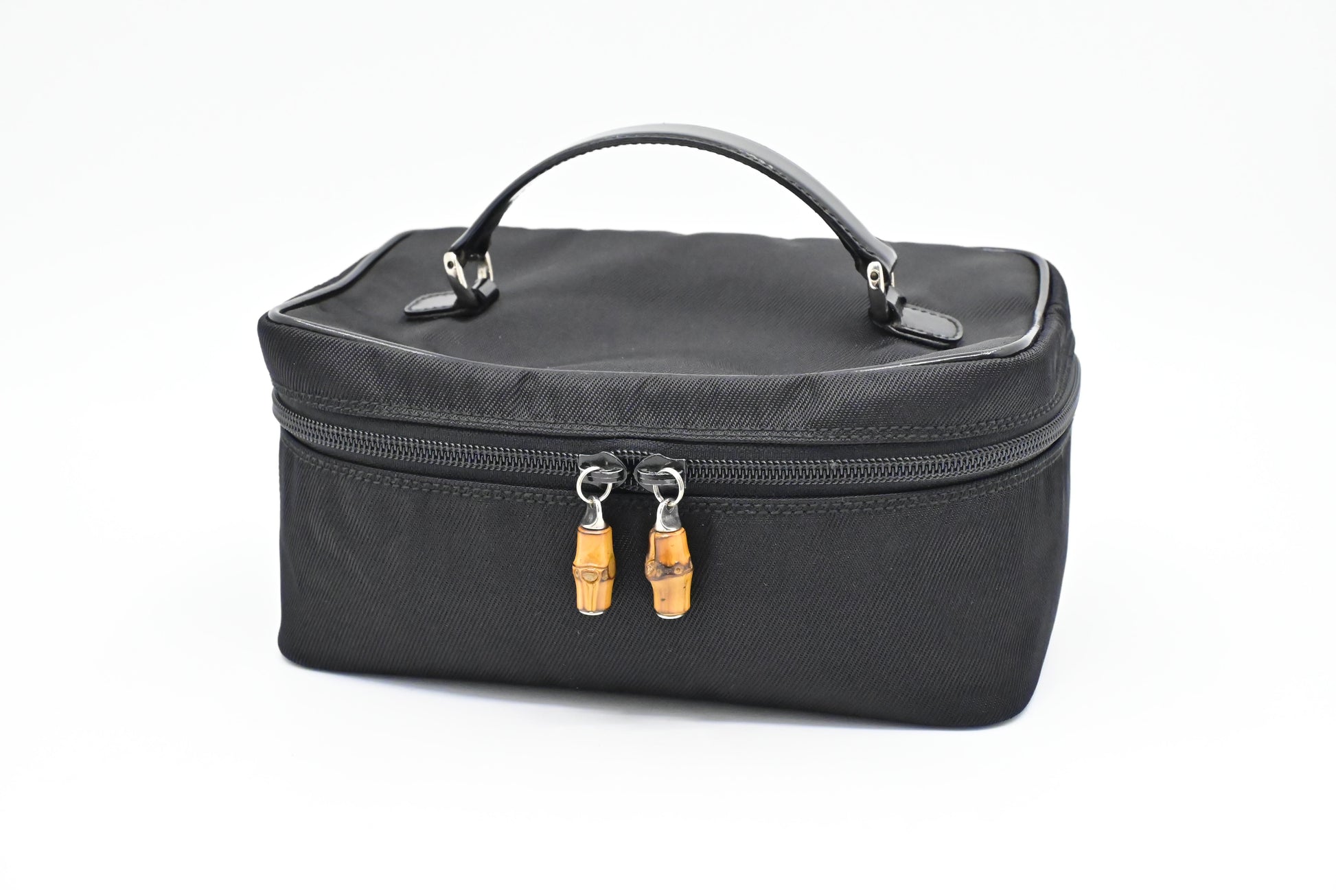 Gucci Vanity Pouch Canvas Black Handbag