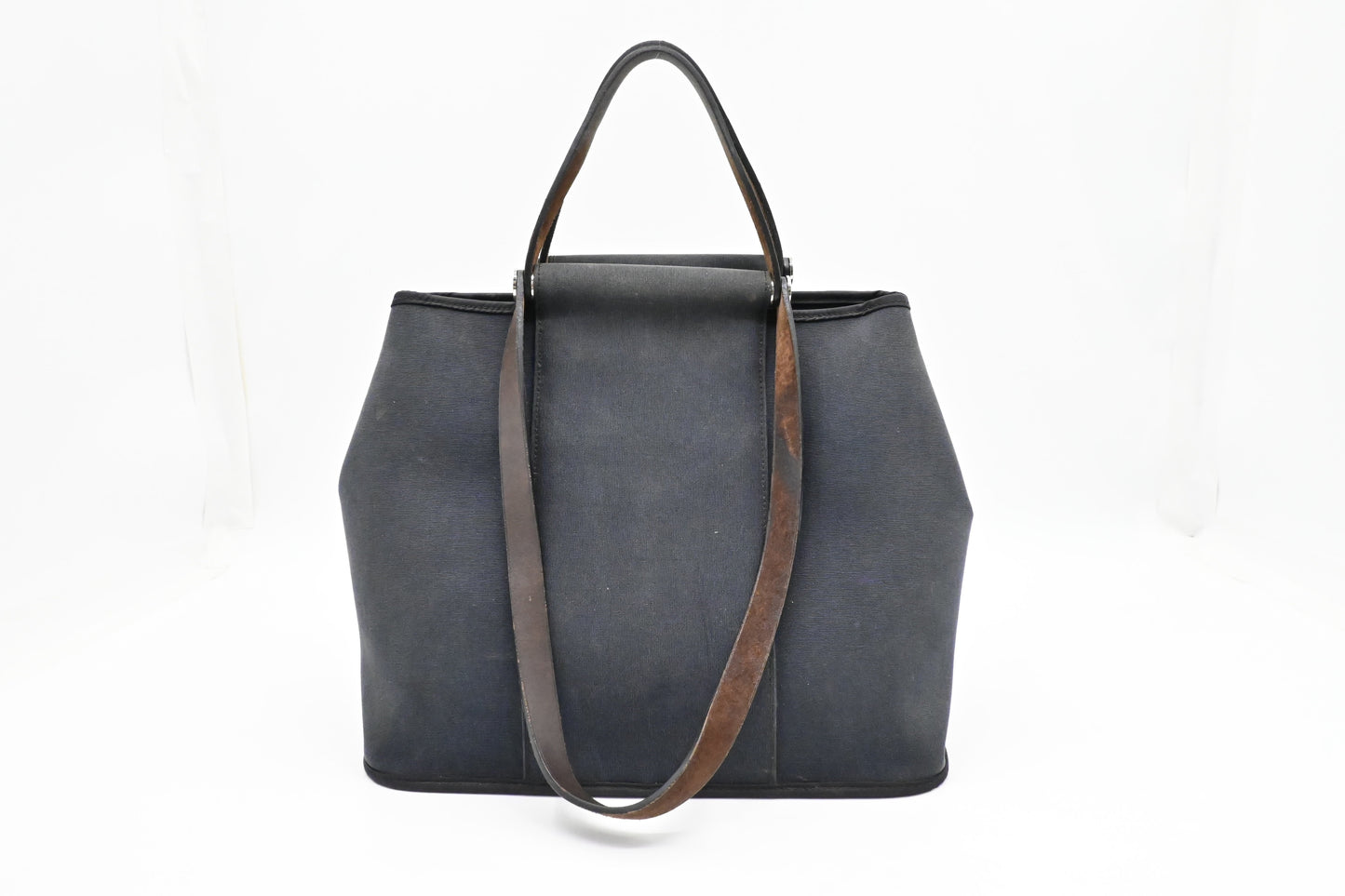 Hermes Cabag Elan Pm In Navy Canvas Blue Travel Bag