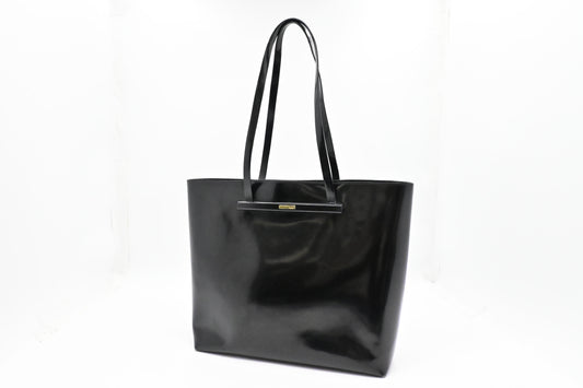 Gucci Black Patent Leather Tote Bag
