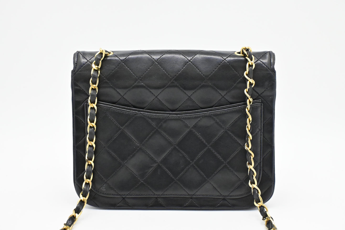 Chanel Round Flap MatelassÃ© Black Leather Handbag