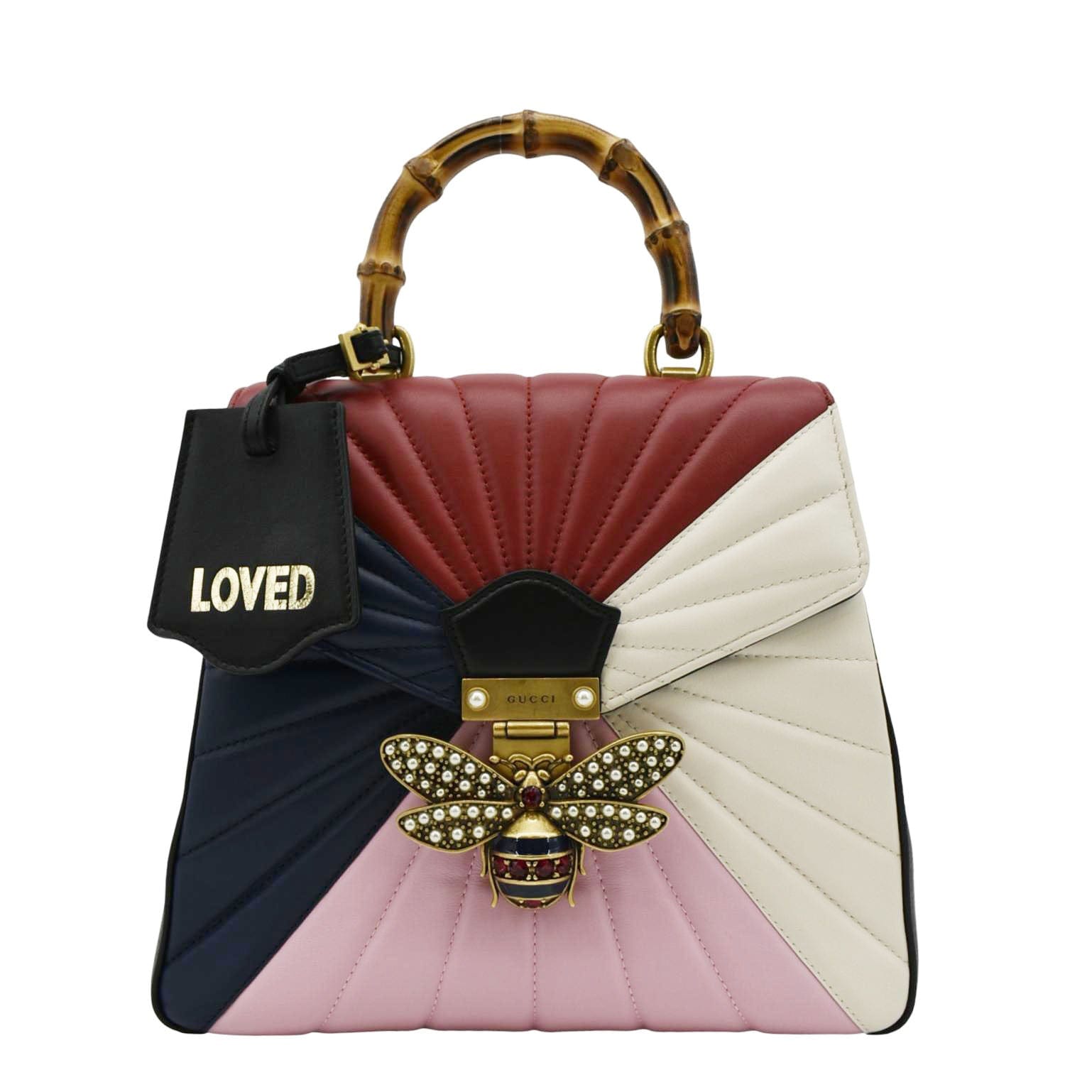 Gucci Queen Margaret Bee Backpack Multicolor Leather Quilted