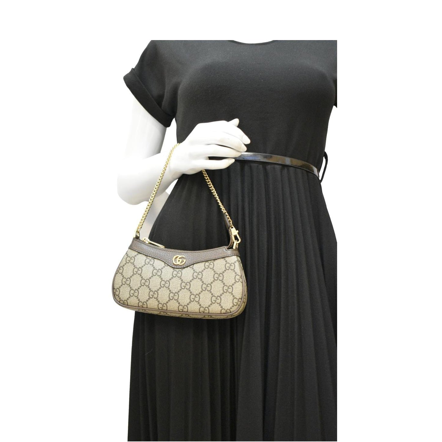 Gucci Ophidia Supreme Shoulder Bag Canvas Beige Mini Bag