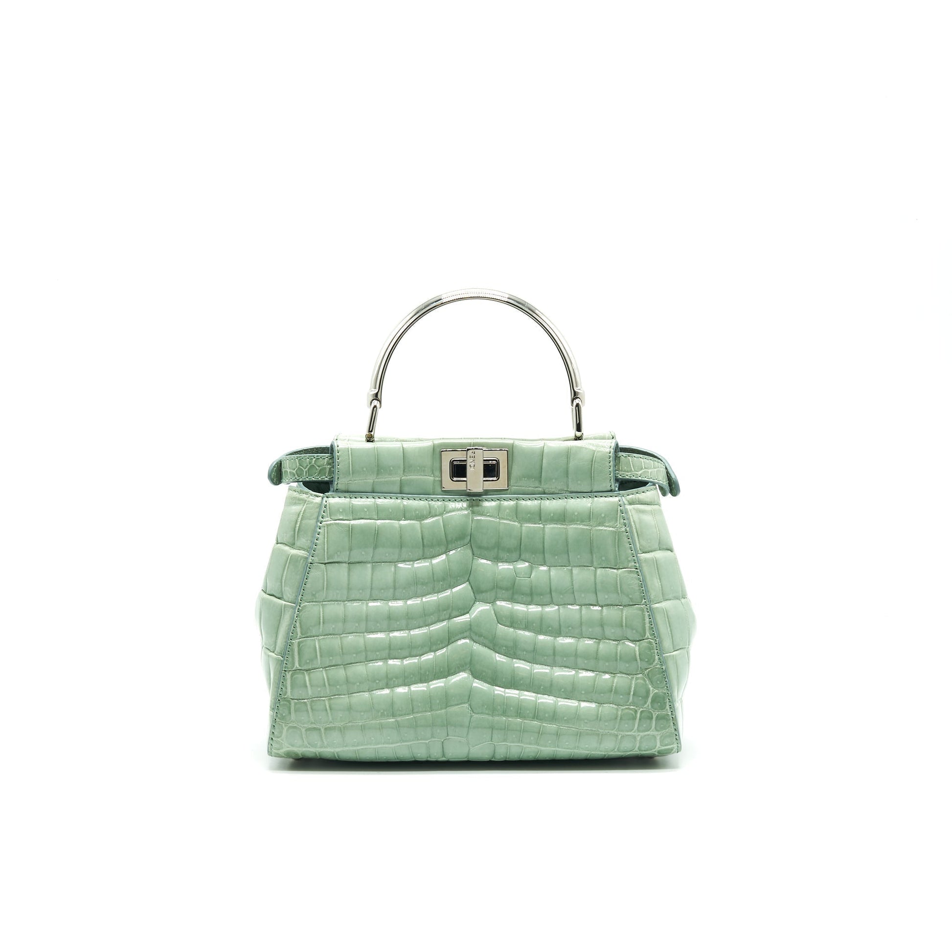 Fendi Iconic Handbag Green Travel Bag