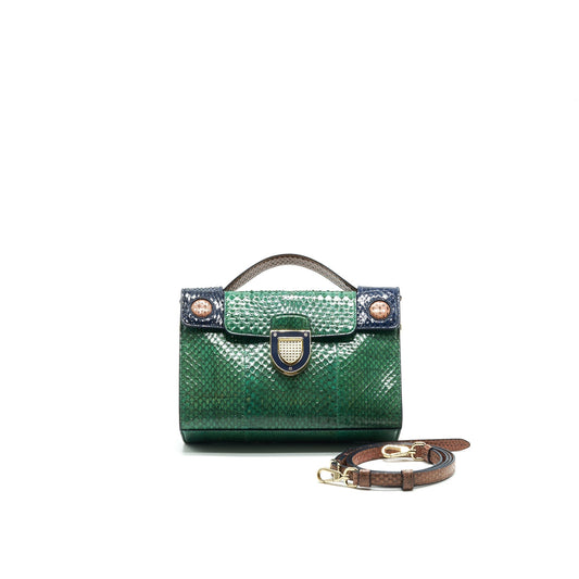 Dior Christian Python Clutch Crossbody Purse Multi Colour Crossbody Bag