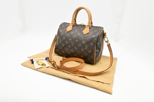 Louis Vuitton Speedy 25 Bandouliere Monogram Canvas Handbag