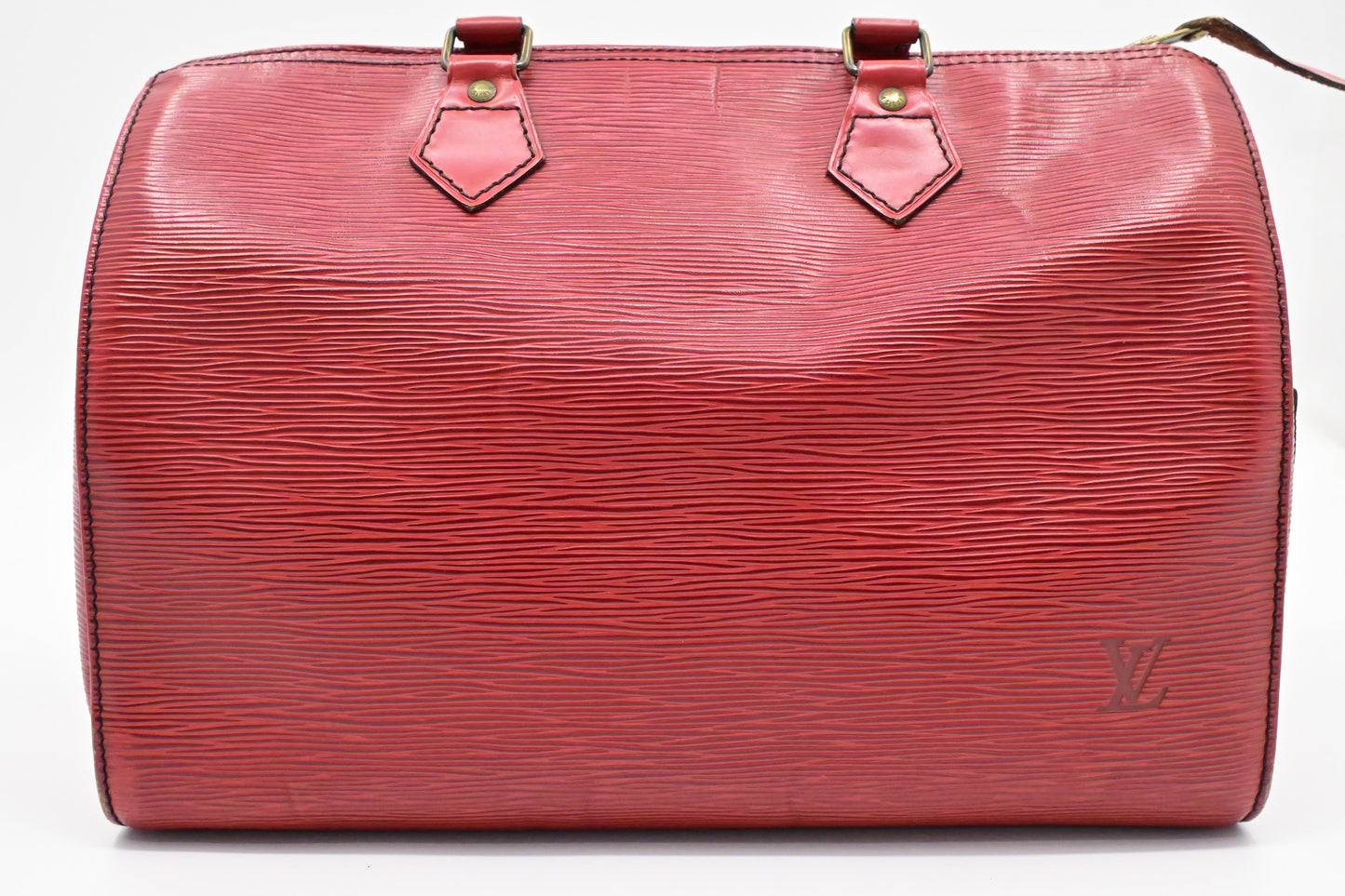 Louis Vuitton Speedy 30 Red Leather Epi Handbag