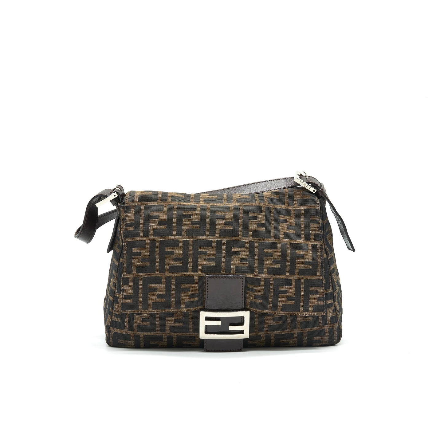 Fendi Zucca Mamma Baguette Purse Shoulder Bag