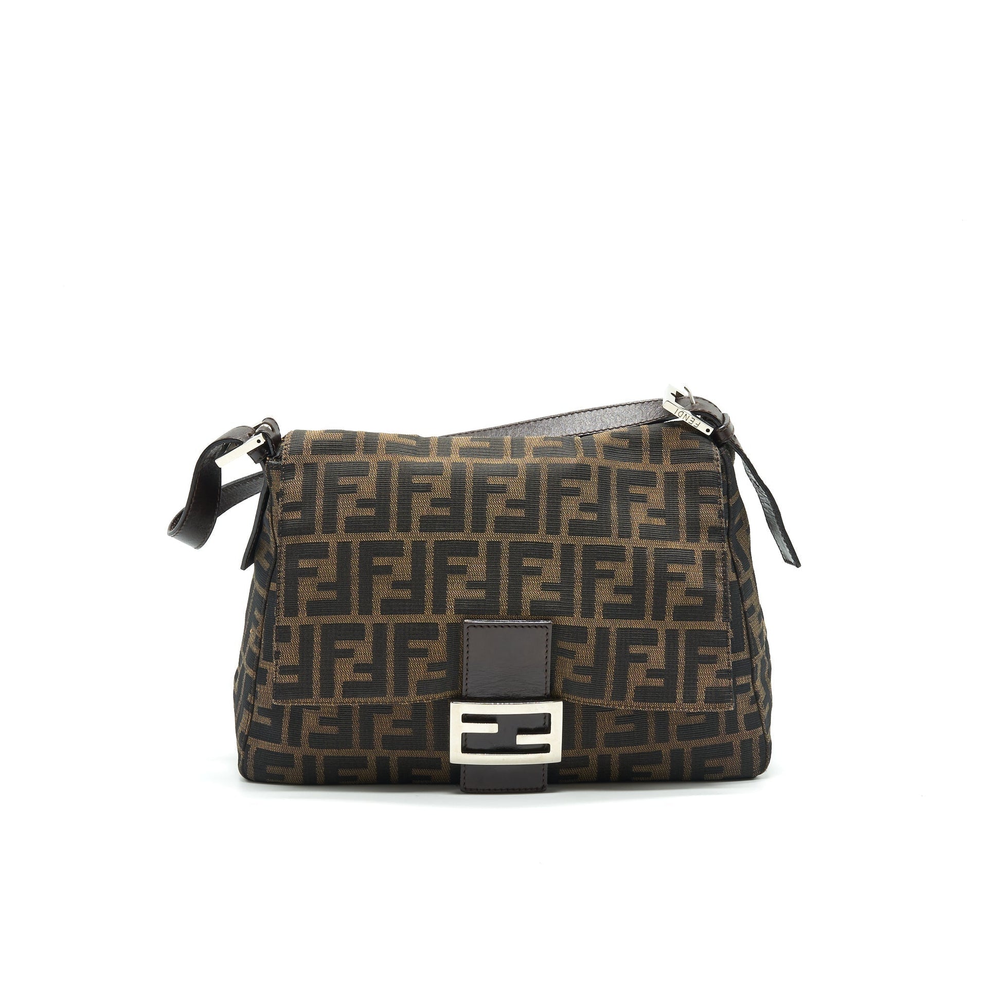 Fendi Zucca Mamma Baguette Purse Shoulder Bag