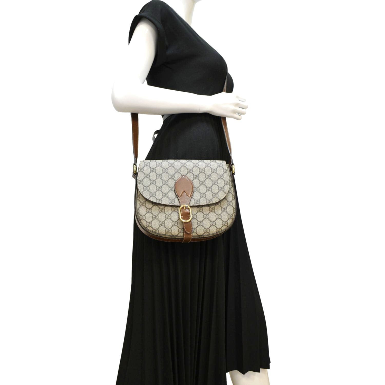 Gucci Ophidia Messenger Bag Canvas Beige Crossbody Bag Messenger 432150
