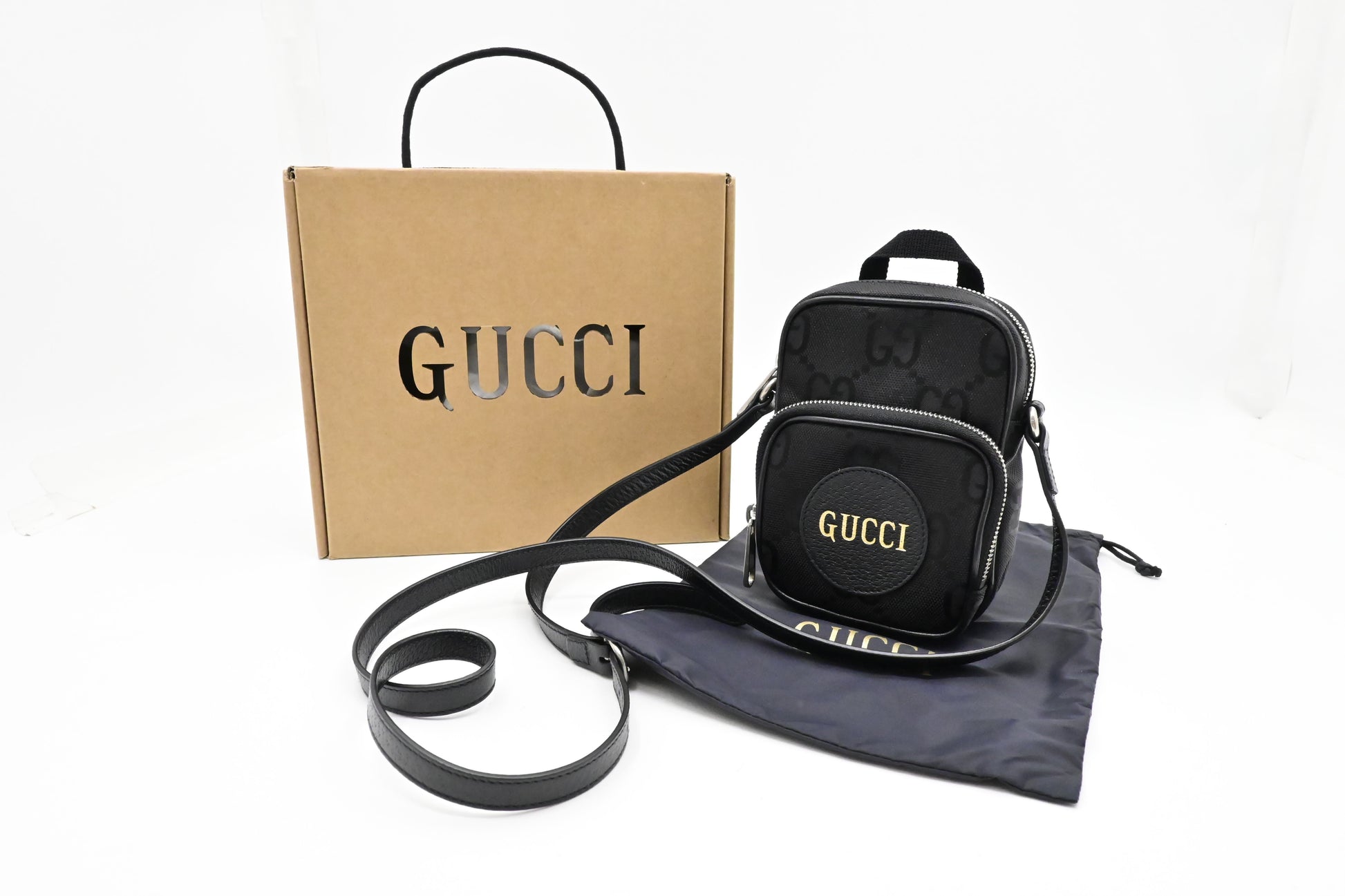 Gucci Off Grid Econyl Canvas Black Mini Crossbody Bag