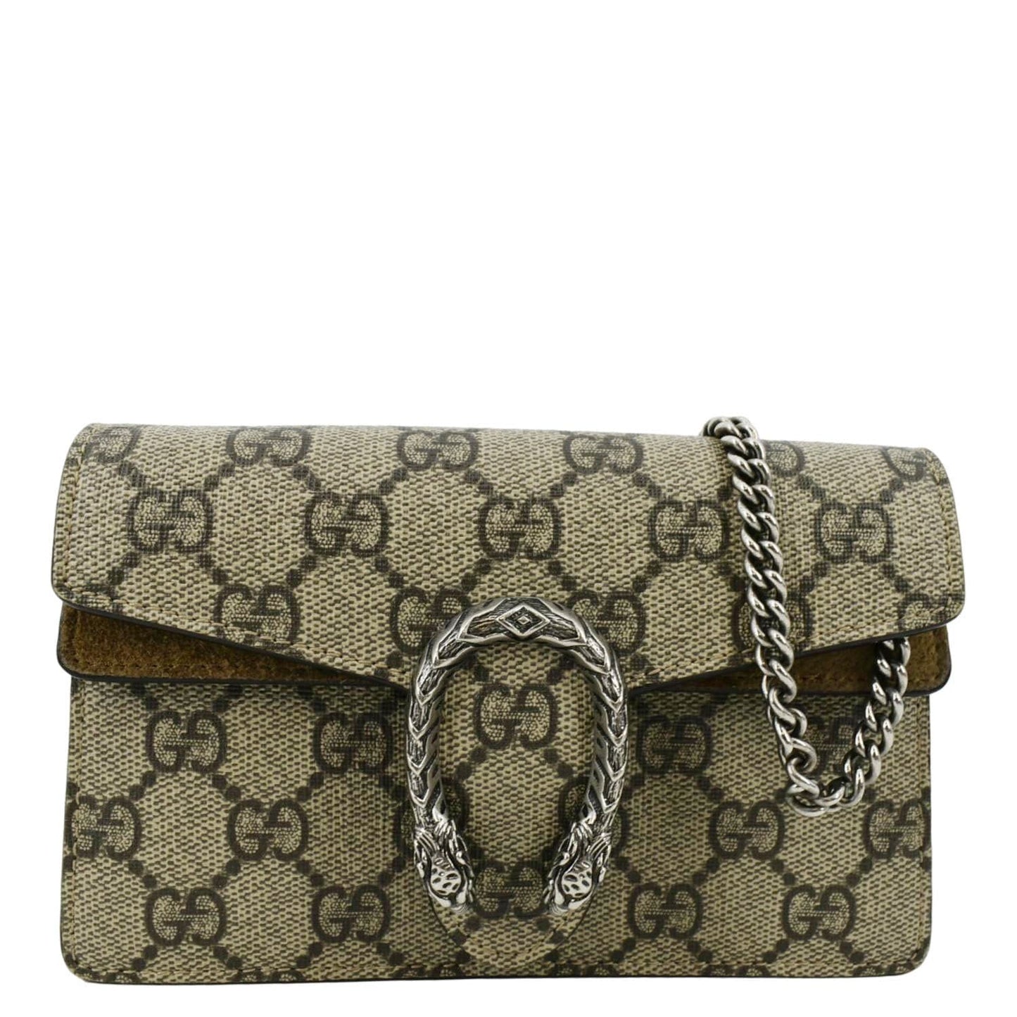 Gucci Dionysus Super Supreme Crossbody Bag Taupe Canvas Mini Mini 476432
