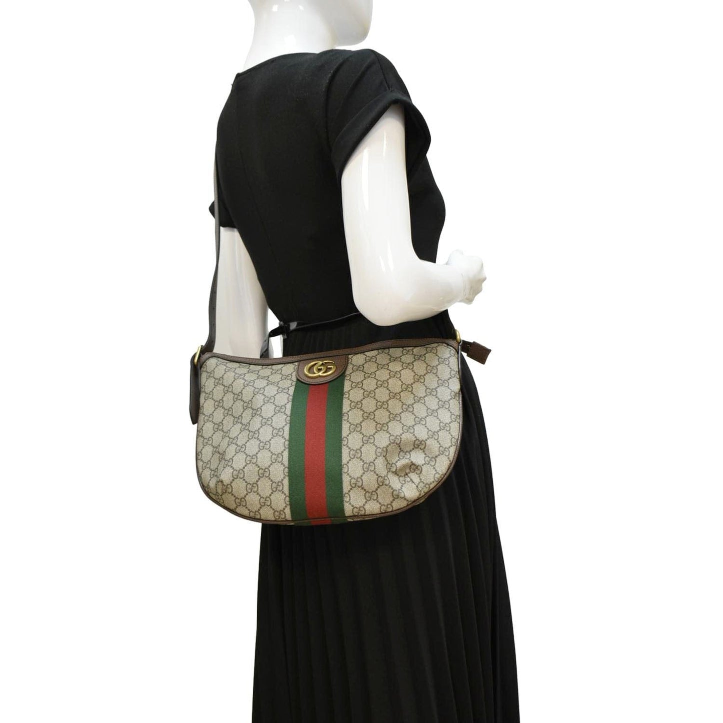 Gucci Ophidia Supreme Shoulder Bag Canvas Beige Gg 547939