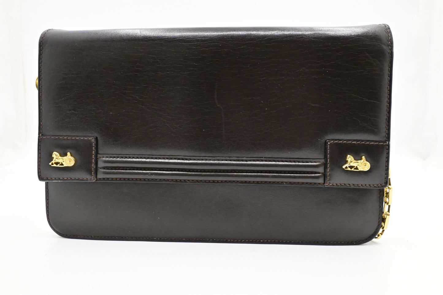 Celine Shoulder Bag In Leather Brown