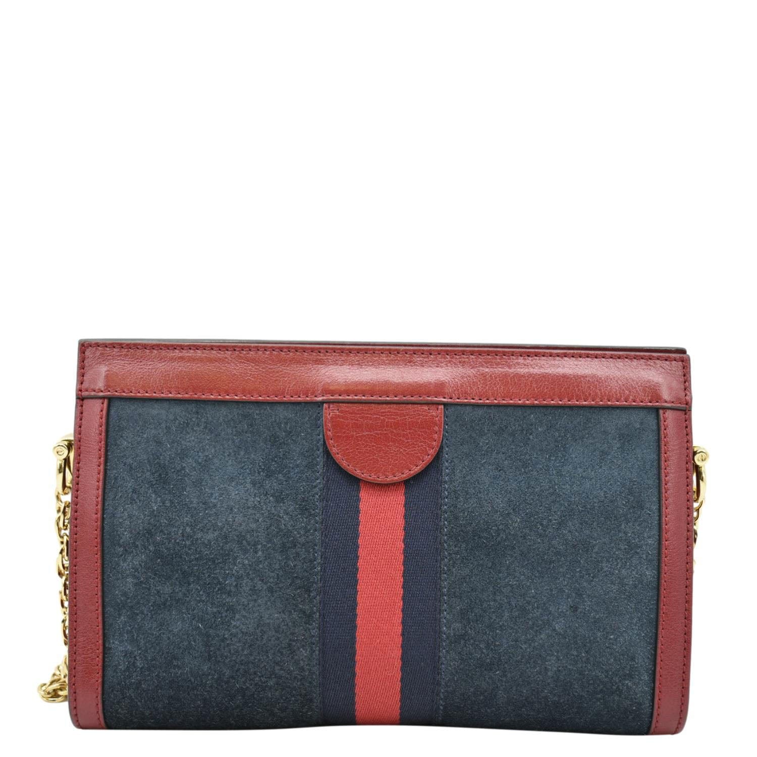 Gucci Ophidia Small Chain Shoulder Bag Suede Denim