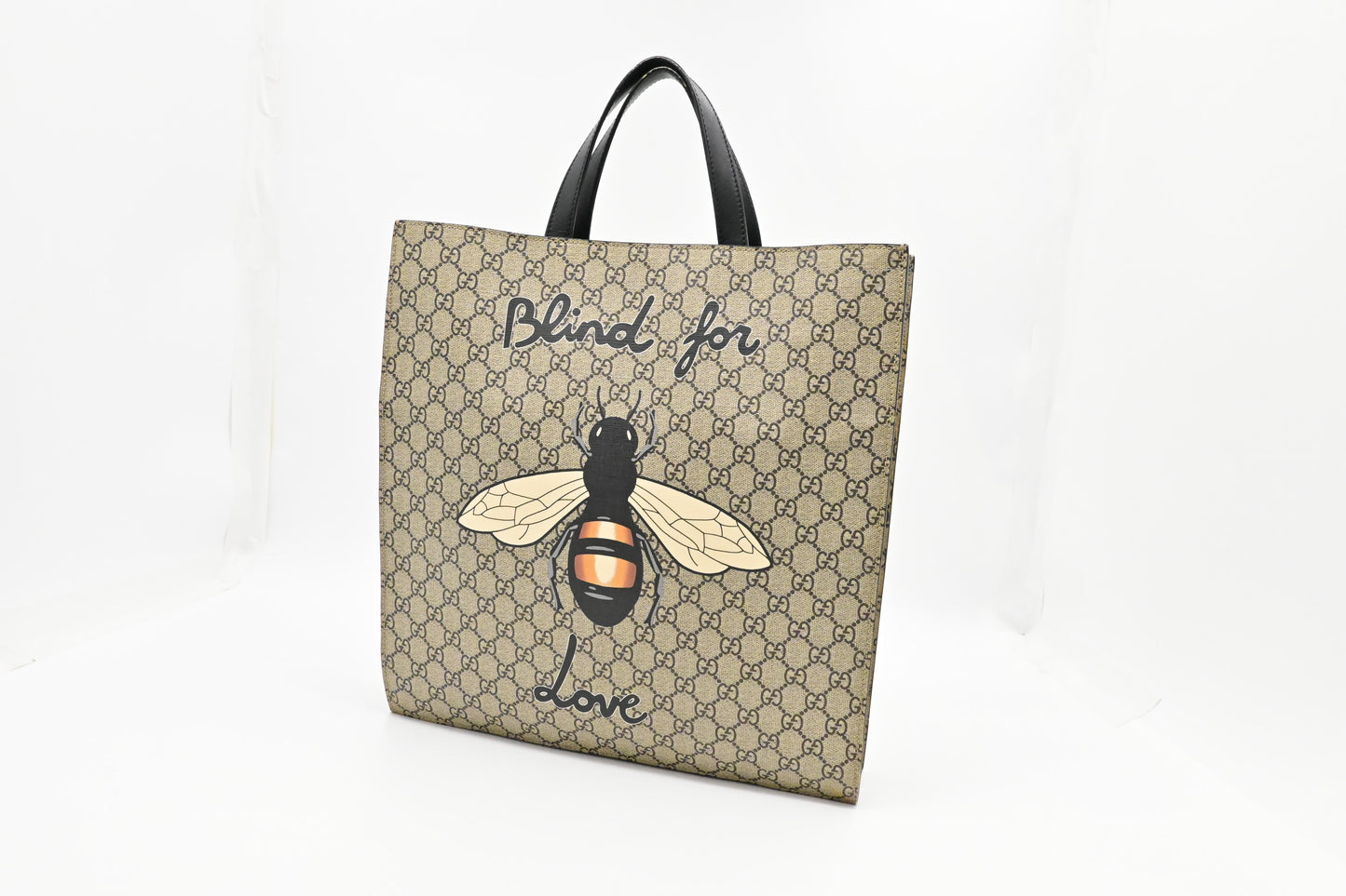 Gucci Blind Love Bee GG Supreme Canvas Tote Bag