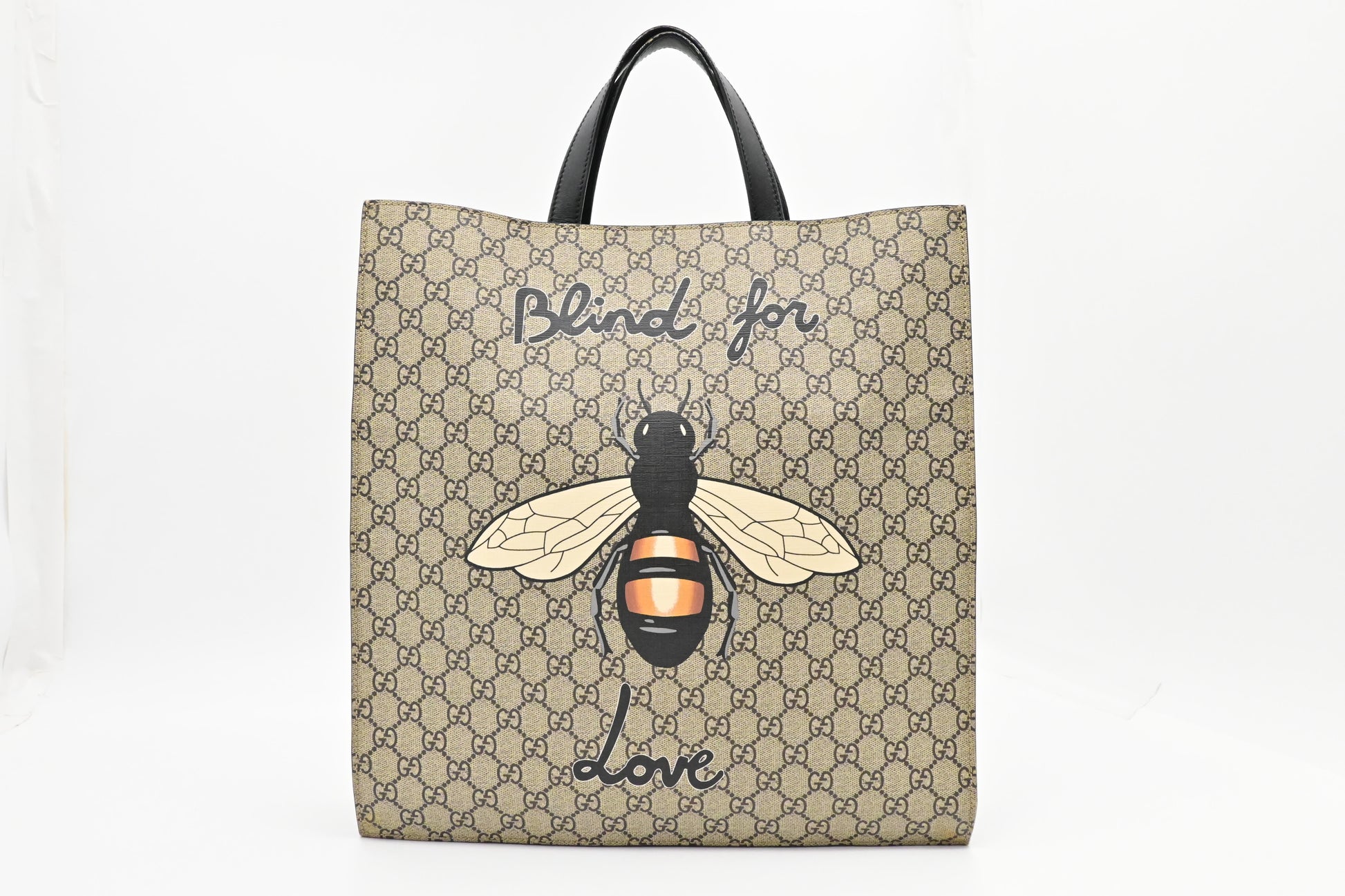 Gucci Blind Love Bee GG Supreme Canvas Tote Bag