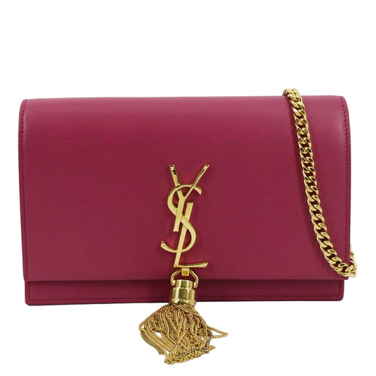 YSL Saint Laurent Saint Kate Smooth Crossbody Bag Hot Leather Pink