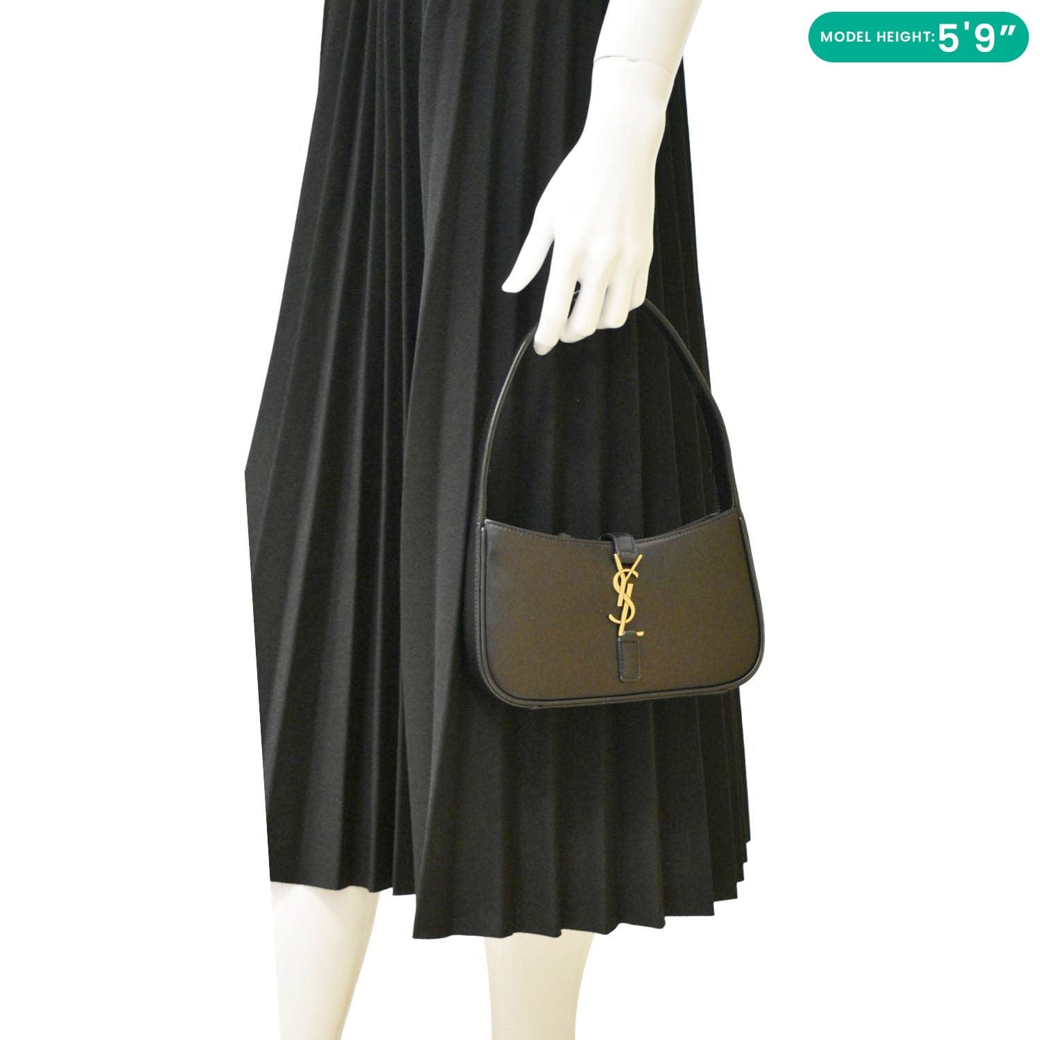 YSL Saint Laurent Yves Le Shoulder Bag Leather Black Mini