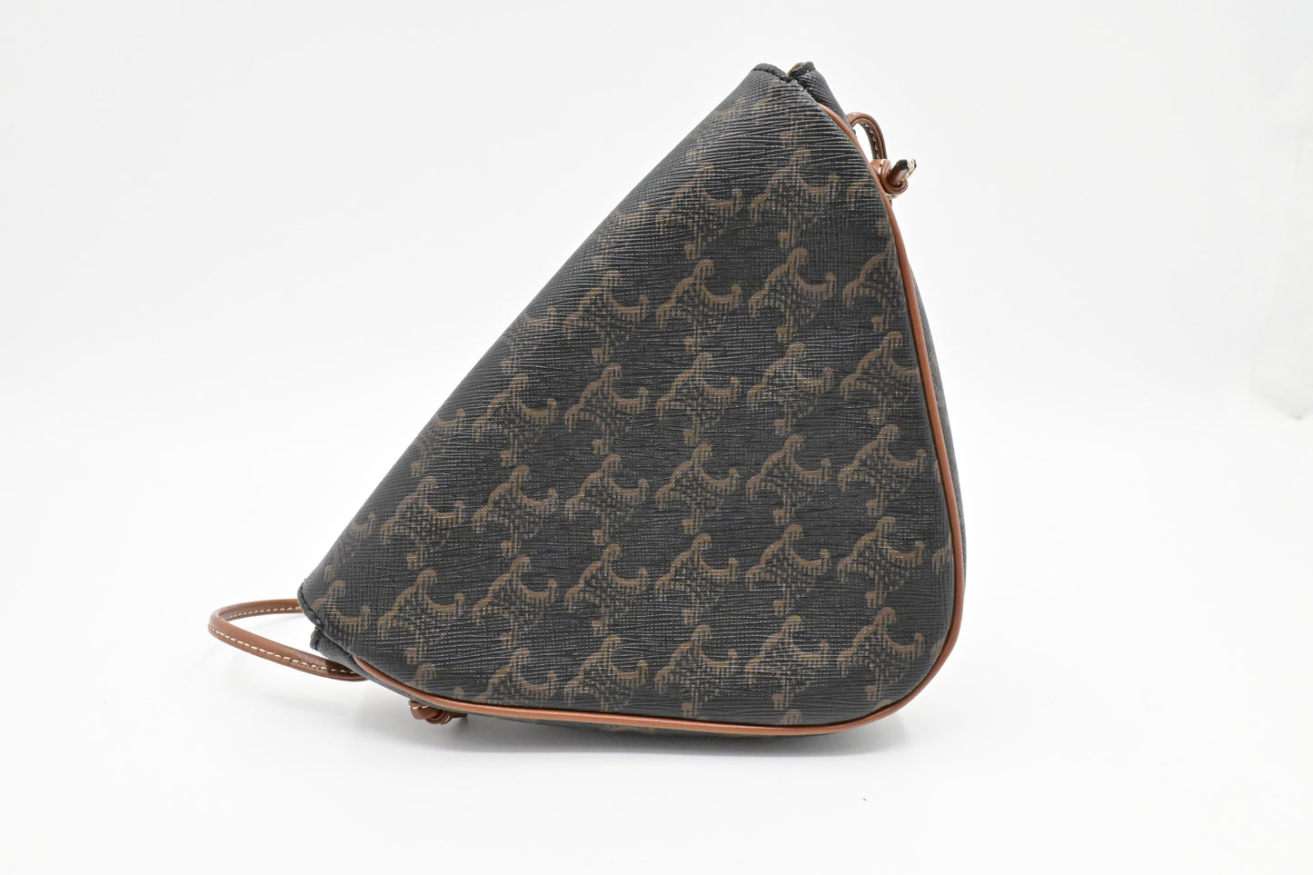 Celine Triangle Bag In Triomphe Canvas Travel Bag