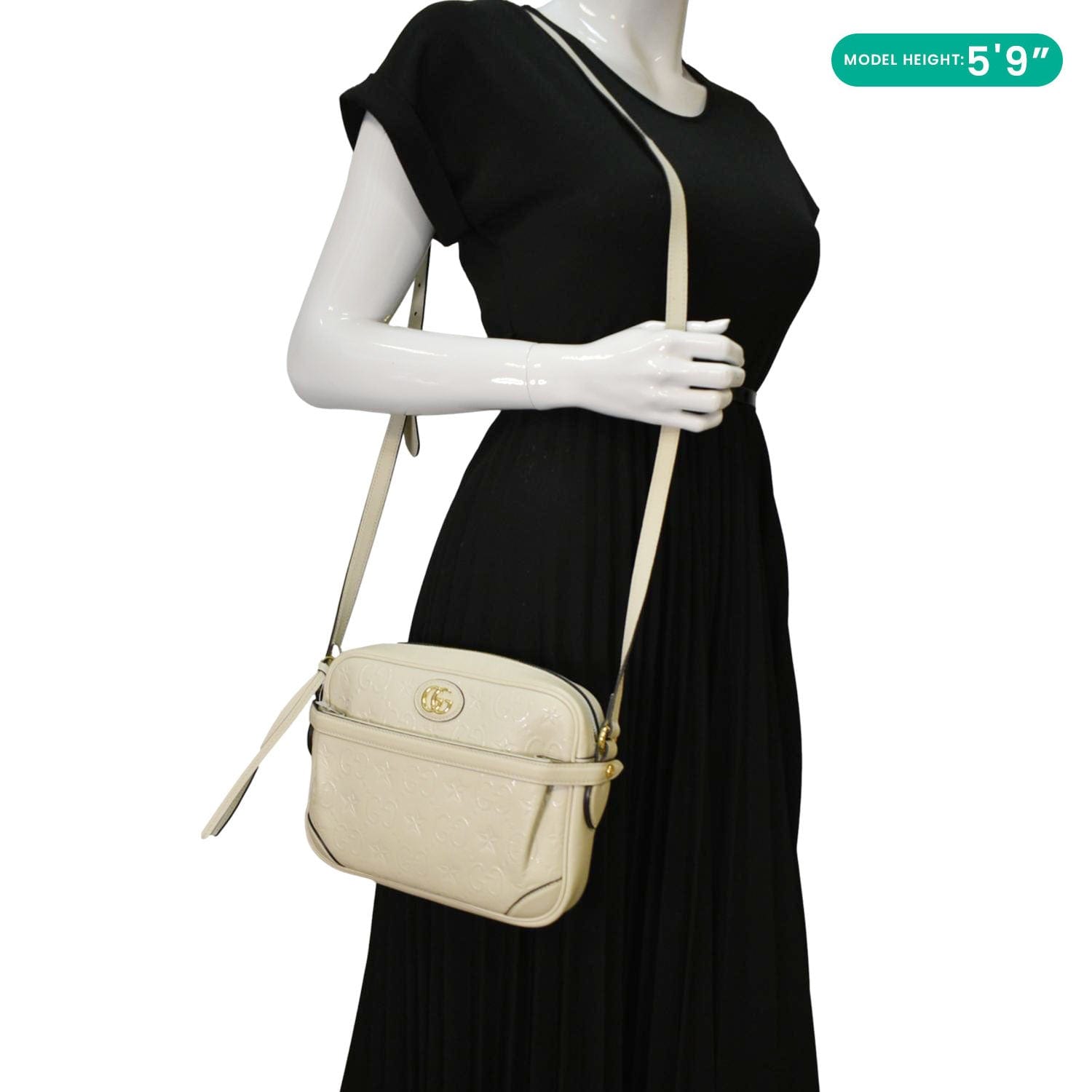 Gucci Star Crossbody Bag Off Leather White