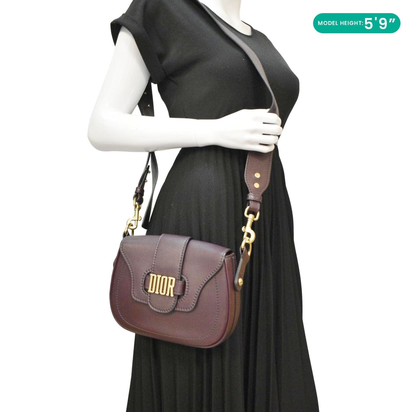 Dior Fence Calfskin Saddle Bag Leather Purple Shoulder Bag