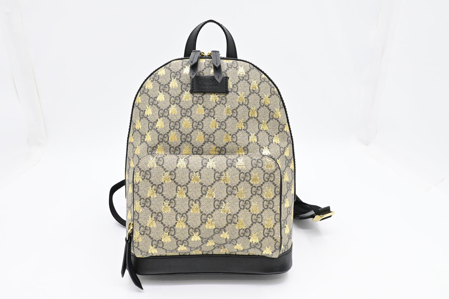 Gucci Bees Backpack GG Supreme Canvas Small