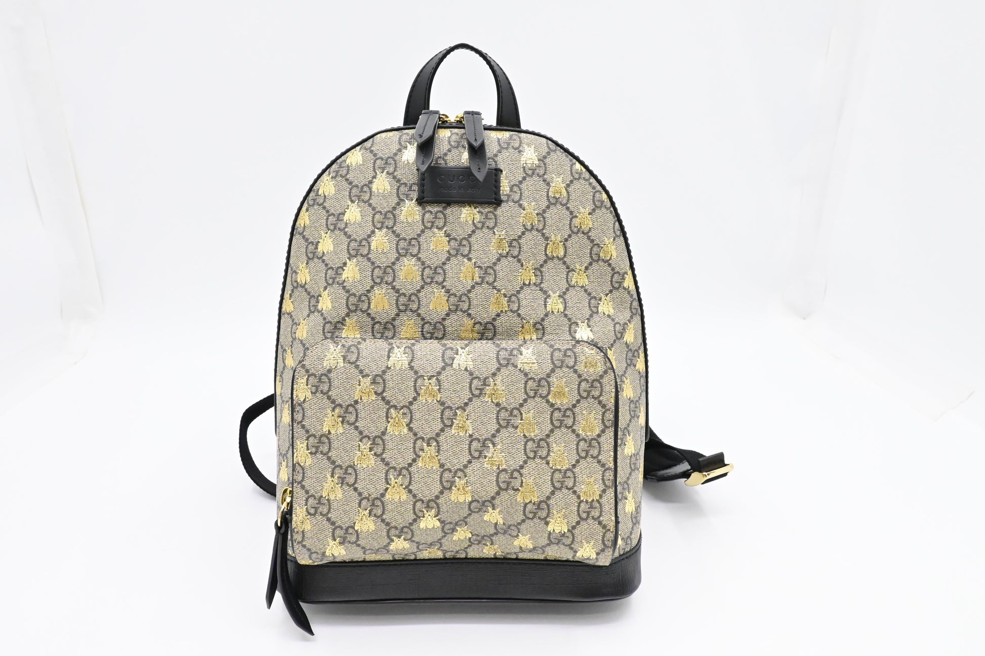 Gucci Bees Backpack GG Supreme Canvas Small