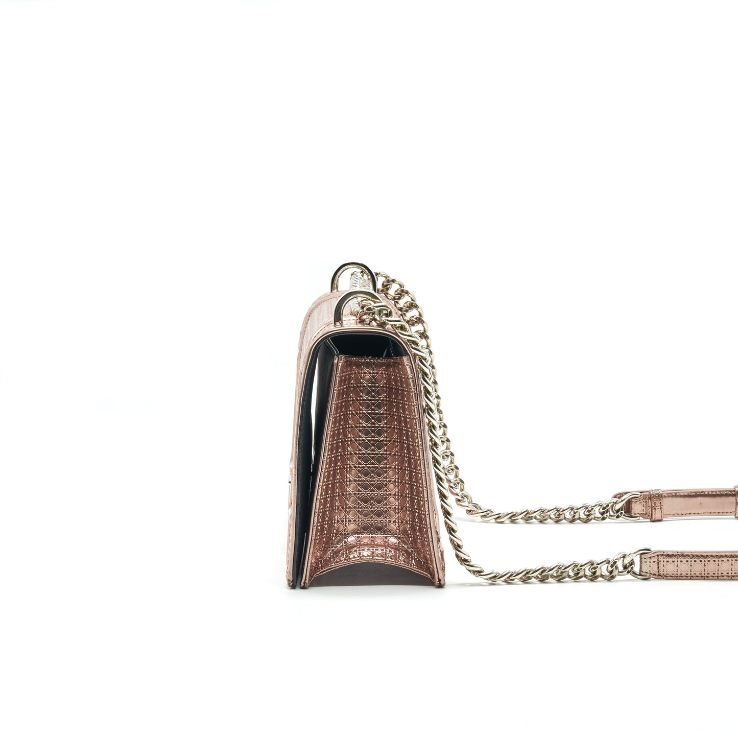 Dior Christian ama Metallic Handbag Pink Gold Travel Bag