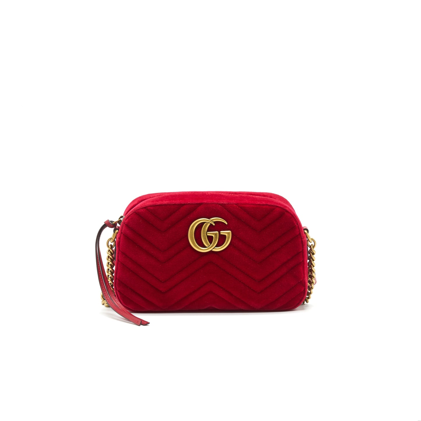 Gucci Marmont Valvet Camera Bag Red Travel Bag