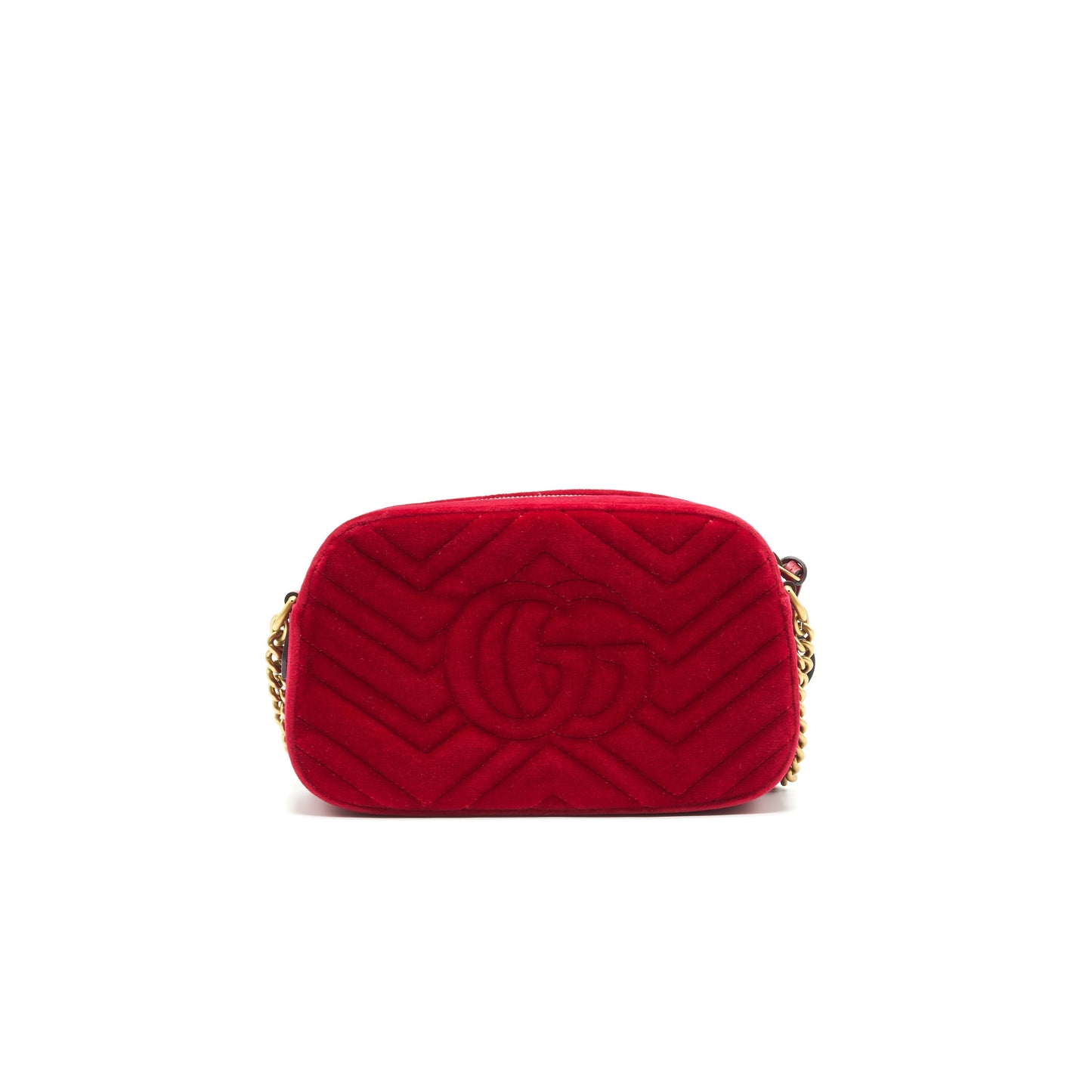Gucci Marmont Valvet Camera Bag Red Travel Bag
