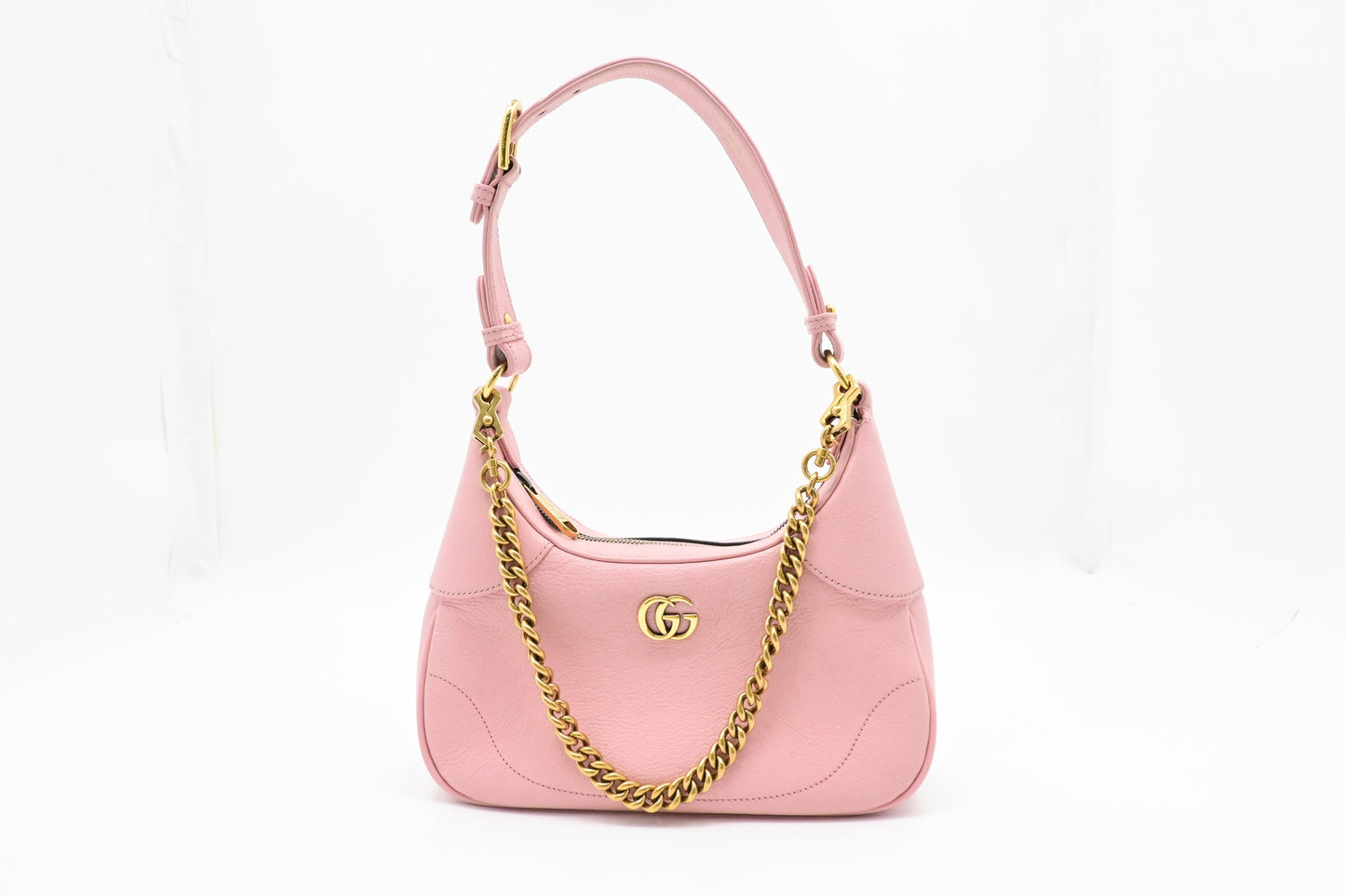 Gucci Aphrodite Leather Pink Small Shoulder Bag