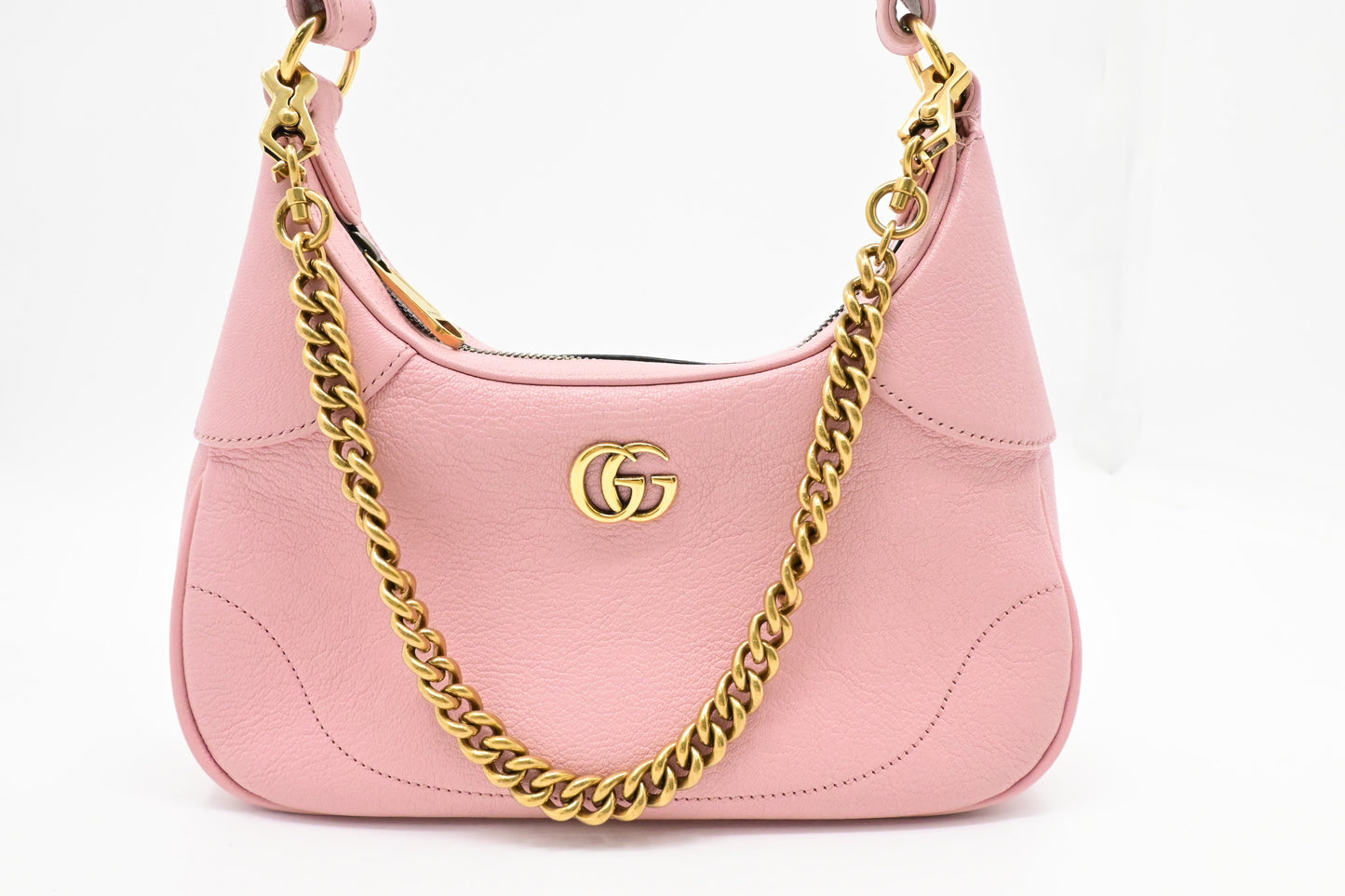 Gucci Aphrodite Leather Pink Small Shoulder Bag