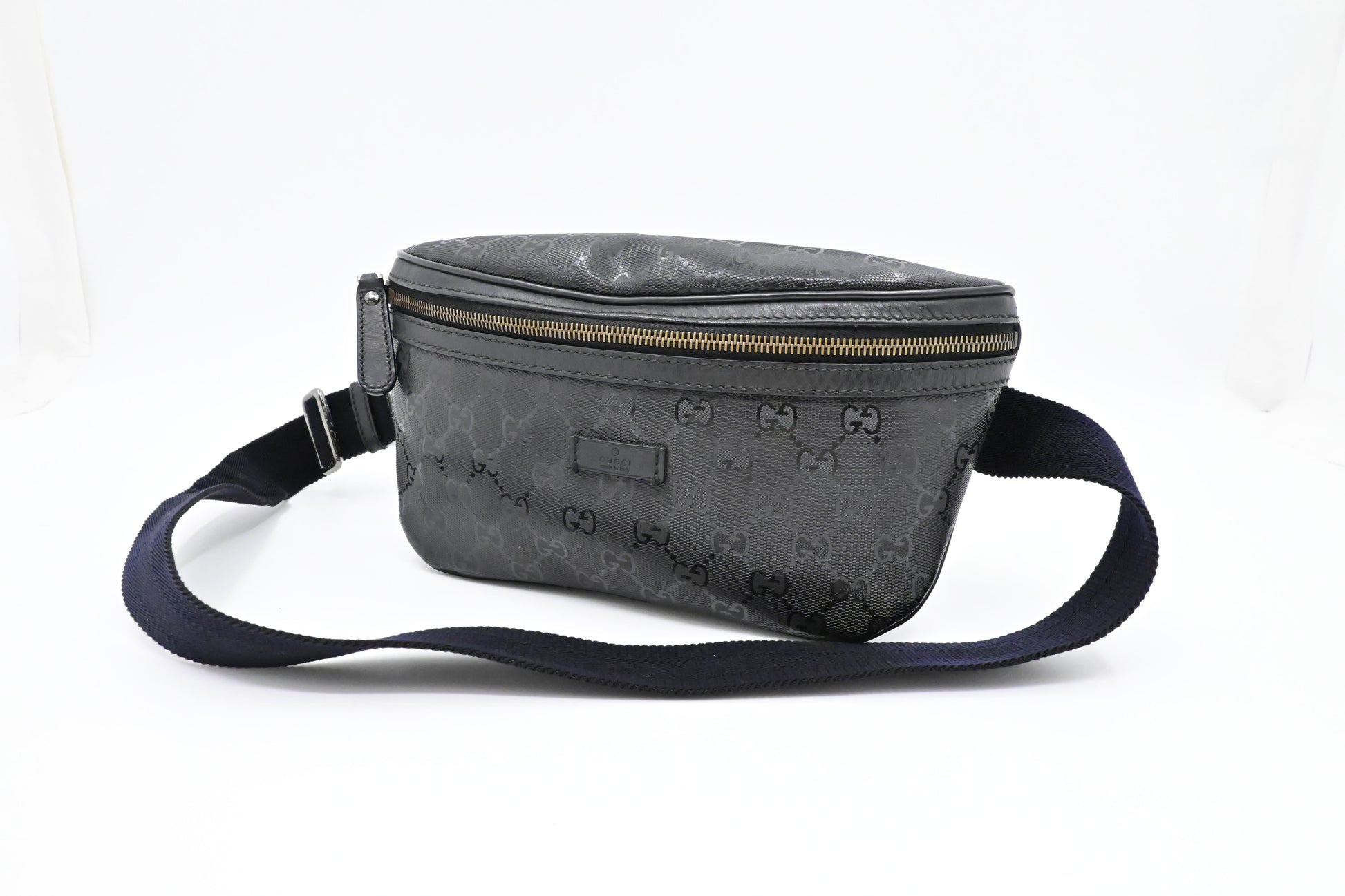Gucci Bumbag In Imprime Handbag Canvas Black Travel Bag Imprime Canvas