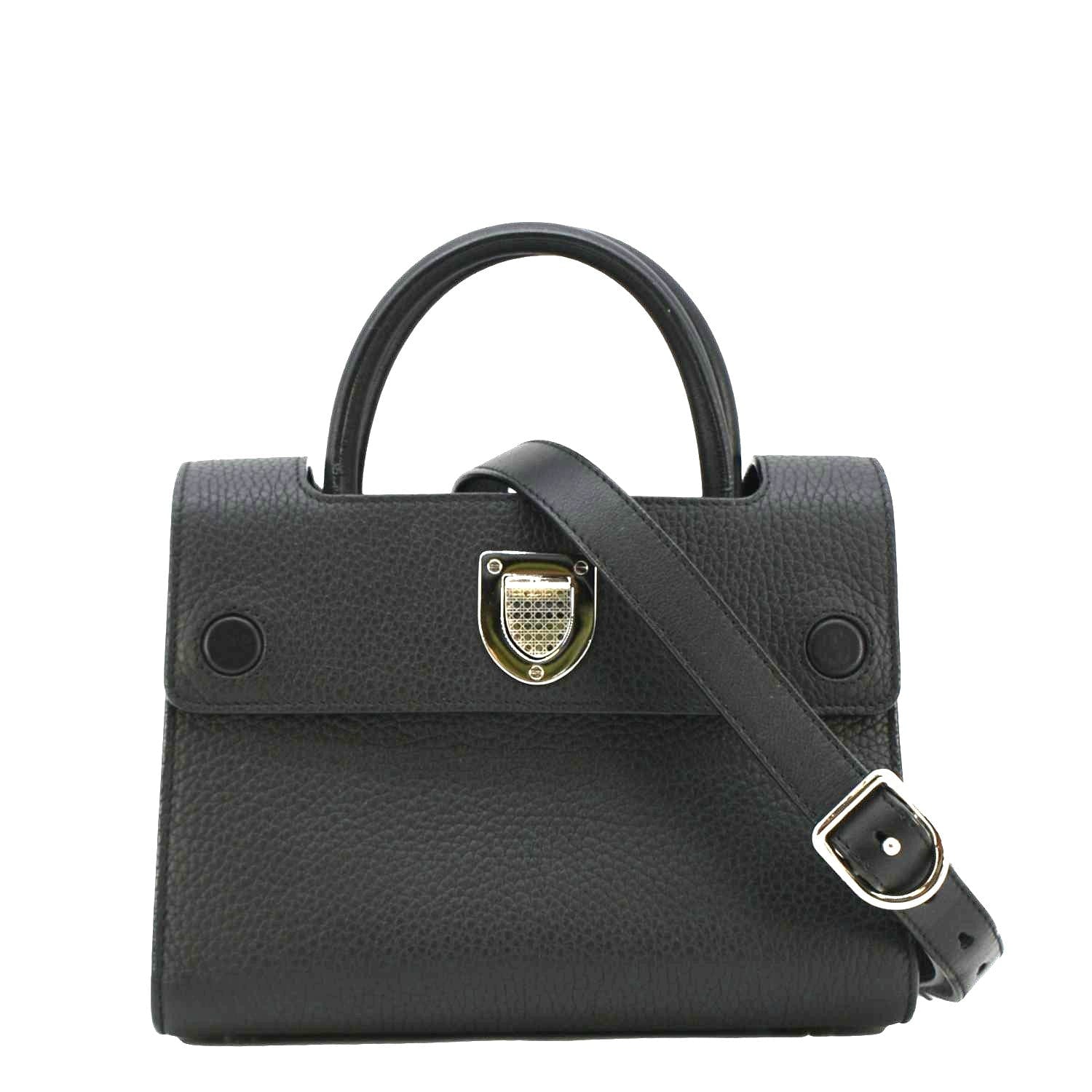 Dior ever Shoulder Bag Leather Black Flap