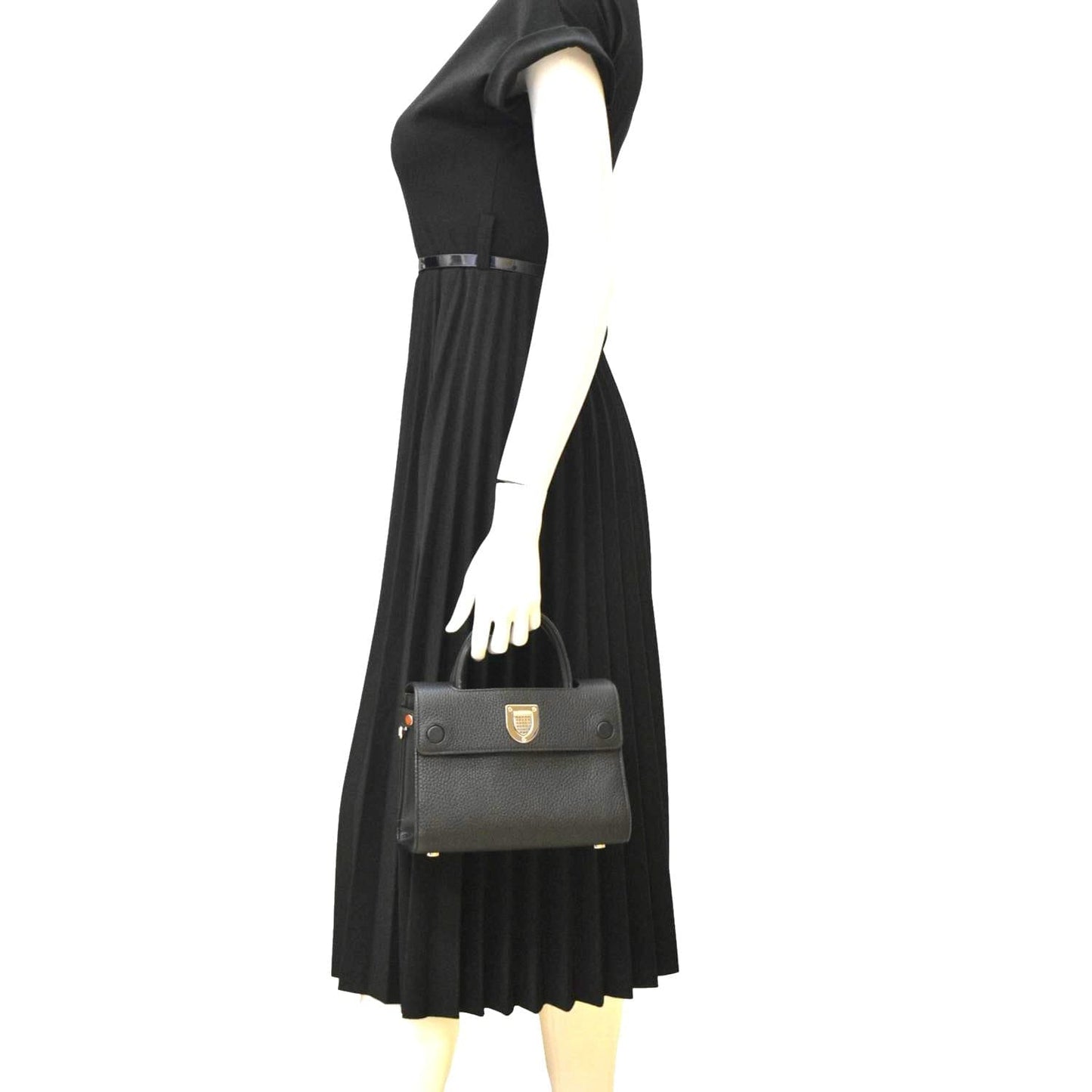 Dior ever Shoulder Bag Leather Black Flap