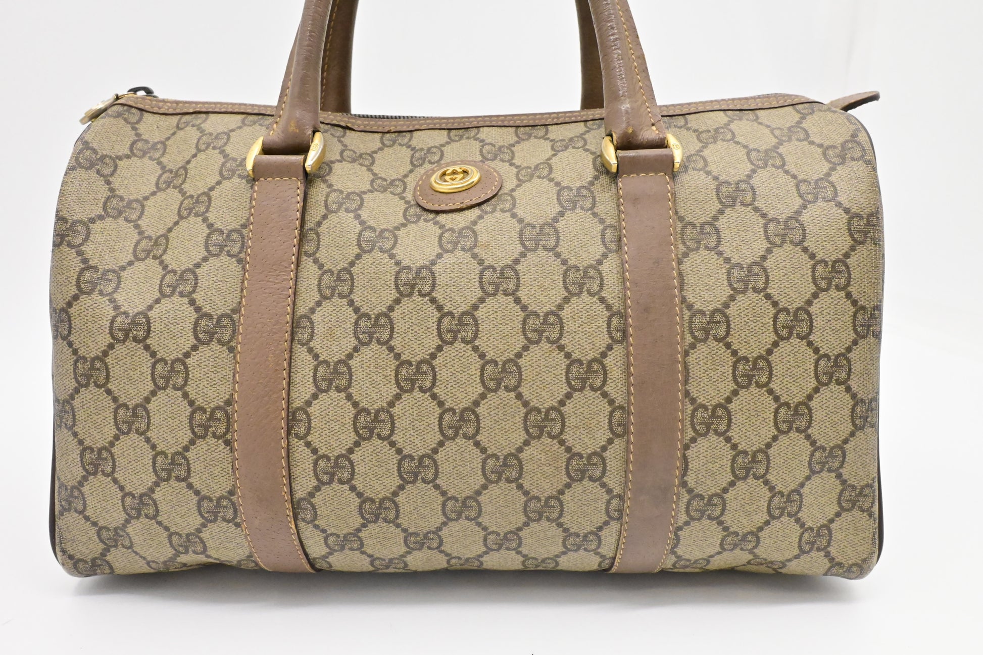 Gucci Boston Bag In Supreme Canvas Travel Bag