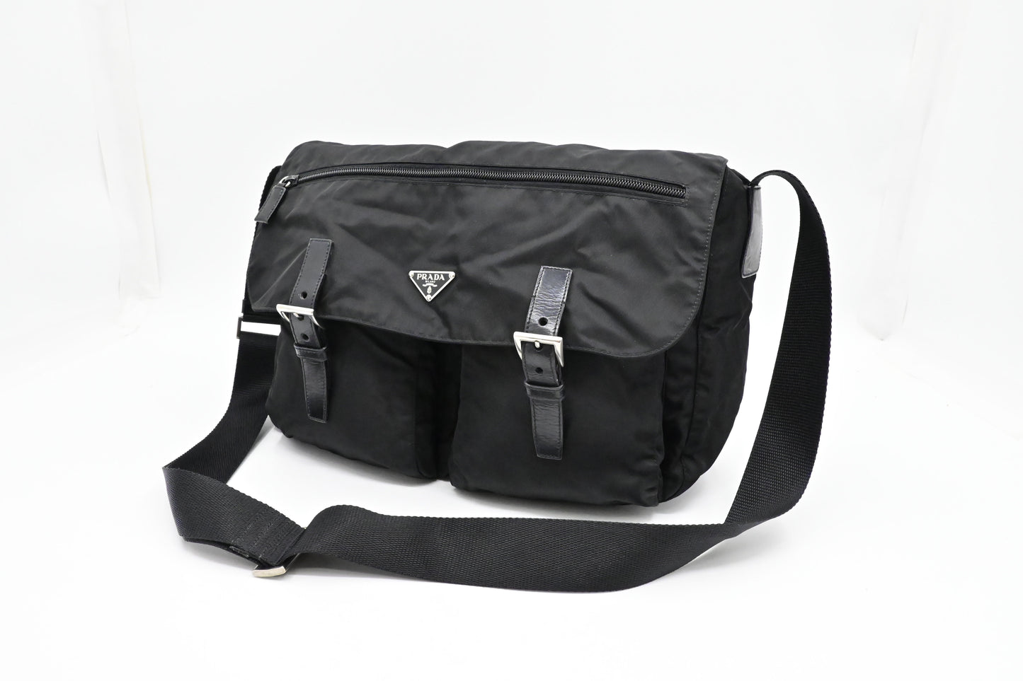 Prada Messenger Bag In Canvas Nylon Travel Bag