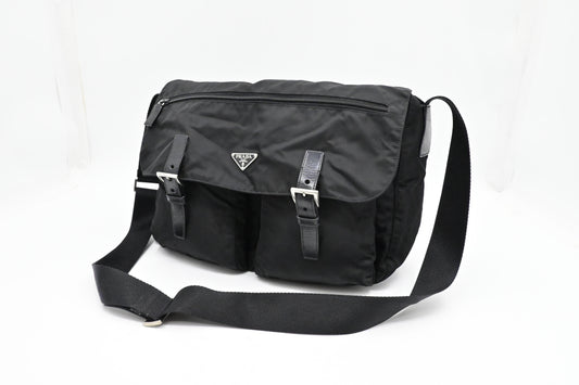 Prada Messenger Bag In Canvas Nylon Travel Bag